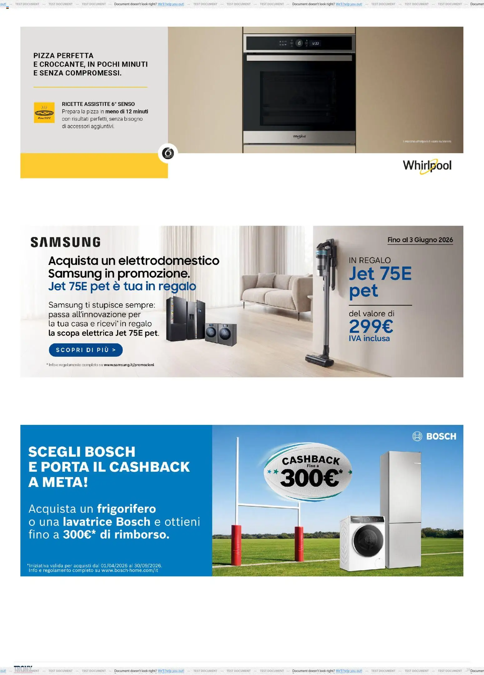 Volantino Trony del 21.05.2026 | Pagina: 28 | Prodotti: Pizza, Lavatrice, Frigorifero, Samsung