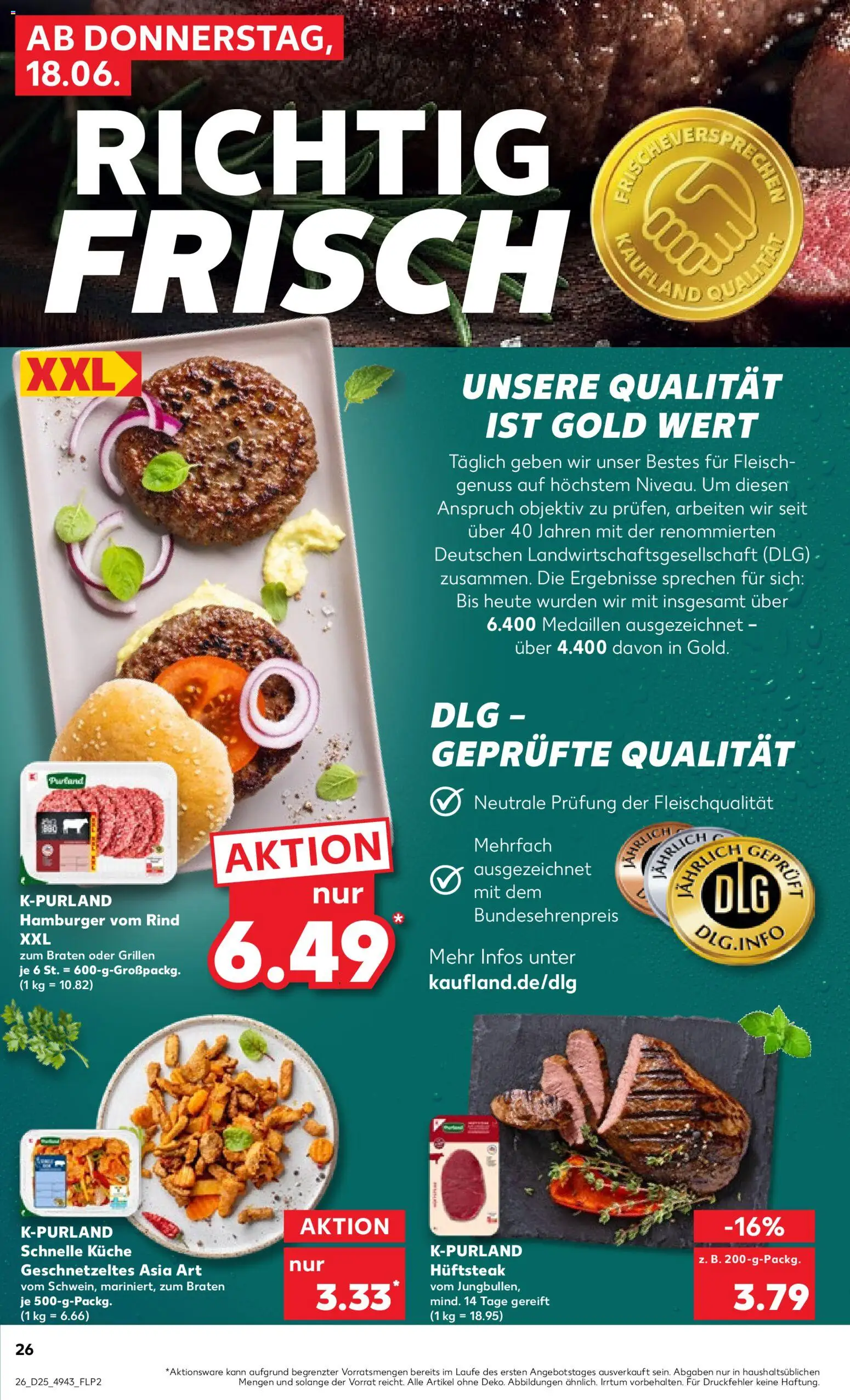 Kaufland Prospekt Köln – gültig ab 18.06.2026 | Seite: 26 | Produkte: Küche, Burger, Steak, Objektiv