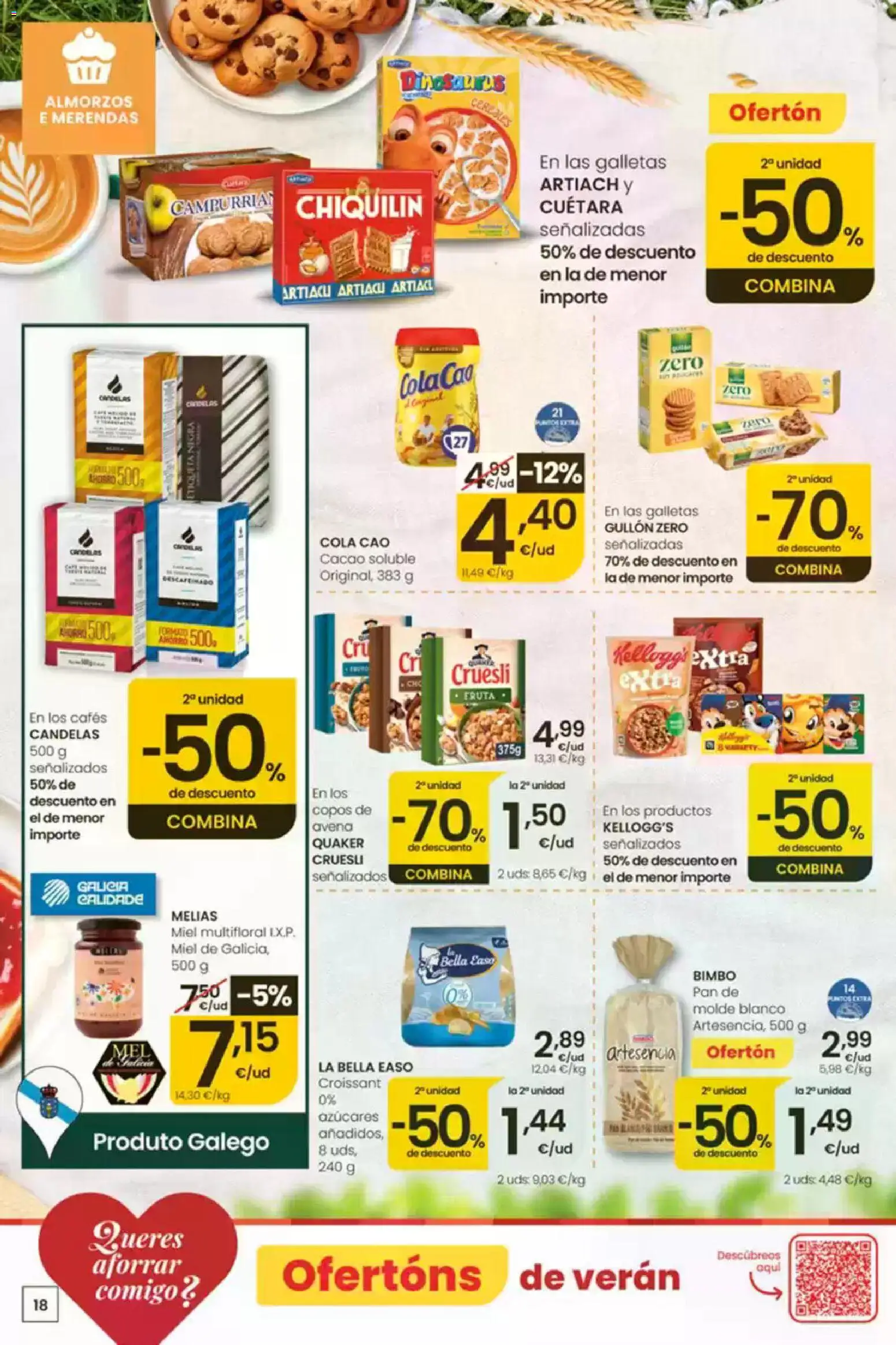 Eroski folleto │ válido desde el 30/07/2026 | Página: 18 | Productos: Ψηφιακή κάμερα, Croissant, Copos, Pan de molde
