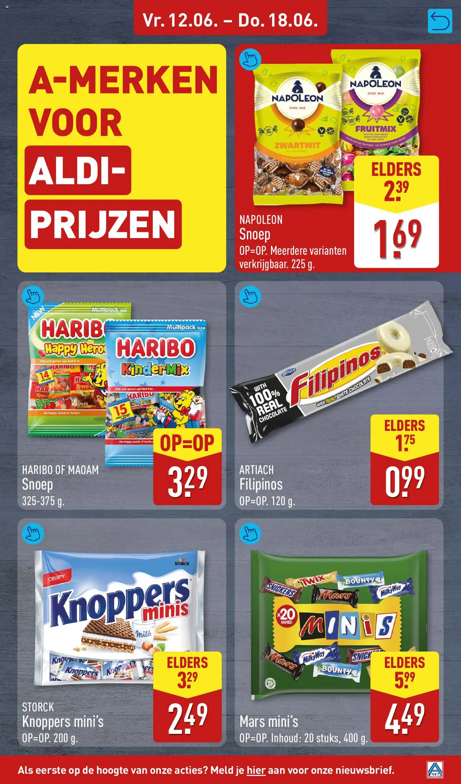 {H1} | Pagina: 43 | Producten: Snoep, Mars, Twix, Snickers