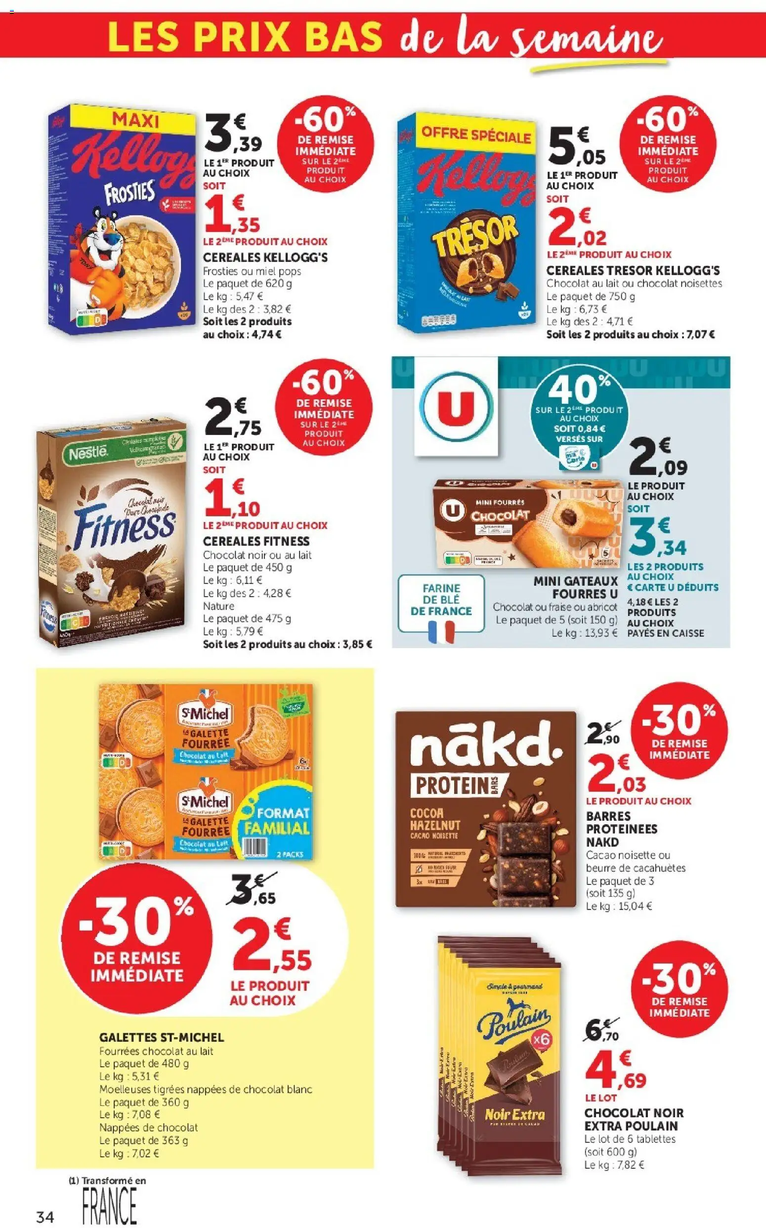 {H1} | Page: 34 | Produits: Protéine, Noisette, Chocolat blanc, Chocolat noir
