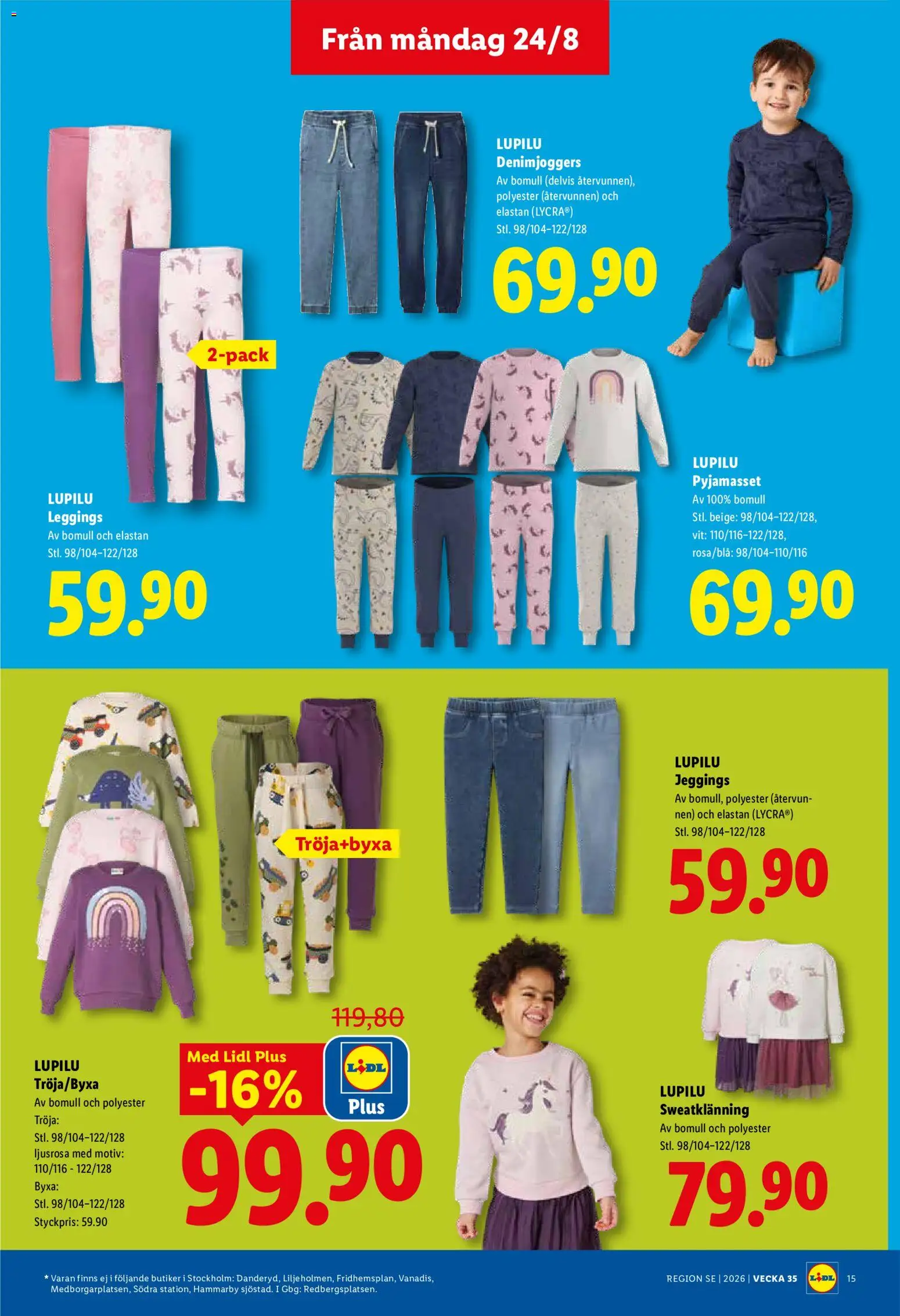Lidl reklamblad aktuell från 24/08/2026 | Sida: 17 | Produkter: Bomull, Tröja, Leggings