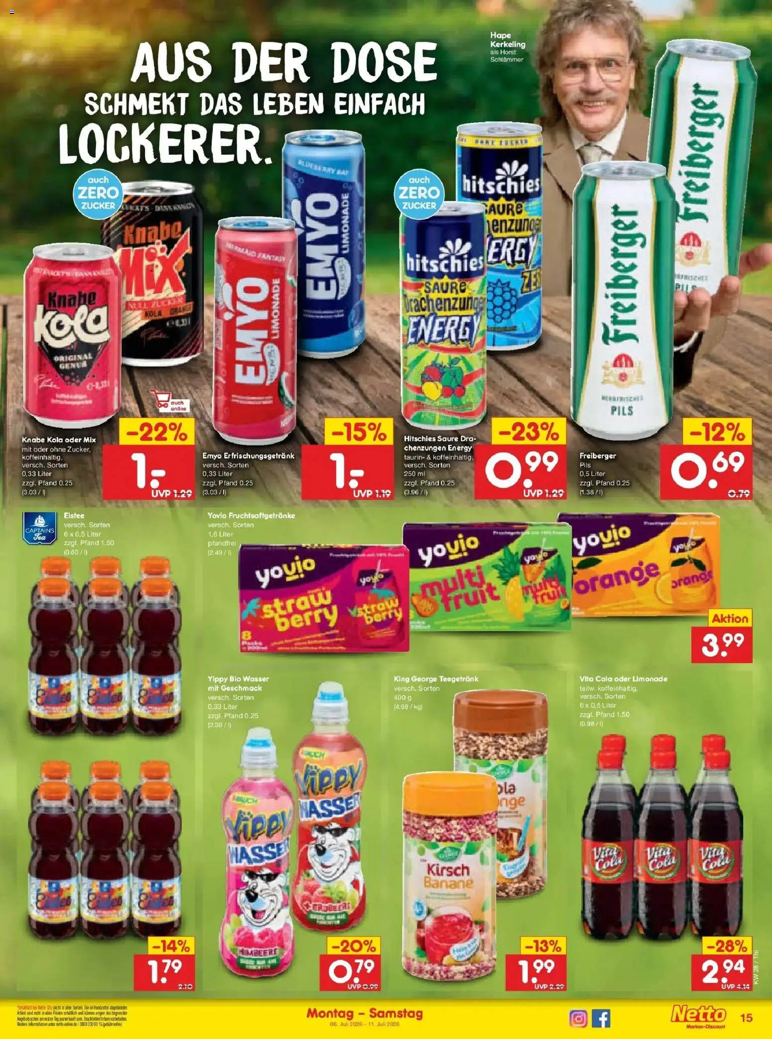 Netto Marken-Discount - Netto: Wochenangebote – gültig ab 05.07.2026 | Seite: 21 | Produkte: Energy, Limonade, Vita cola, Himbeere