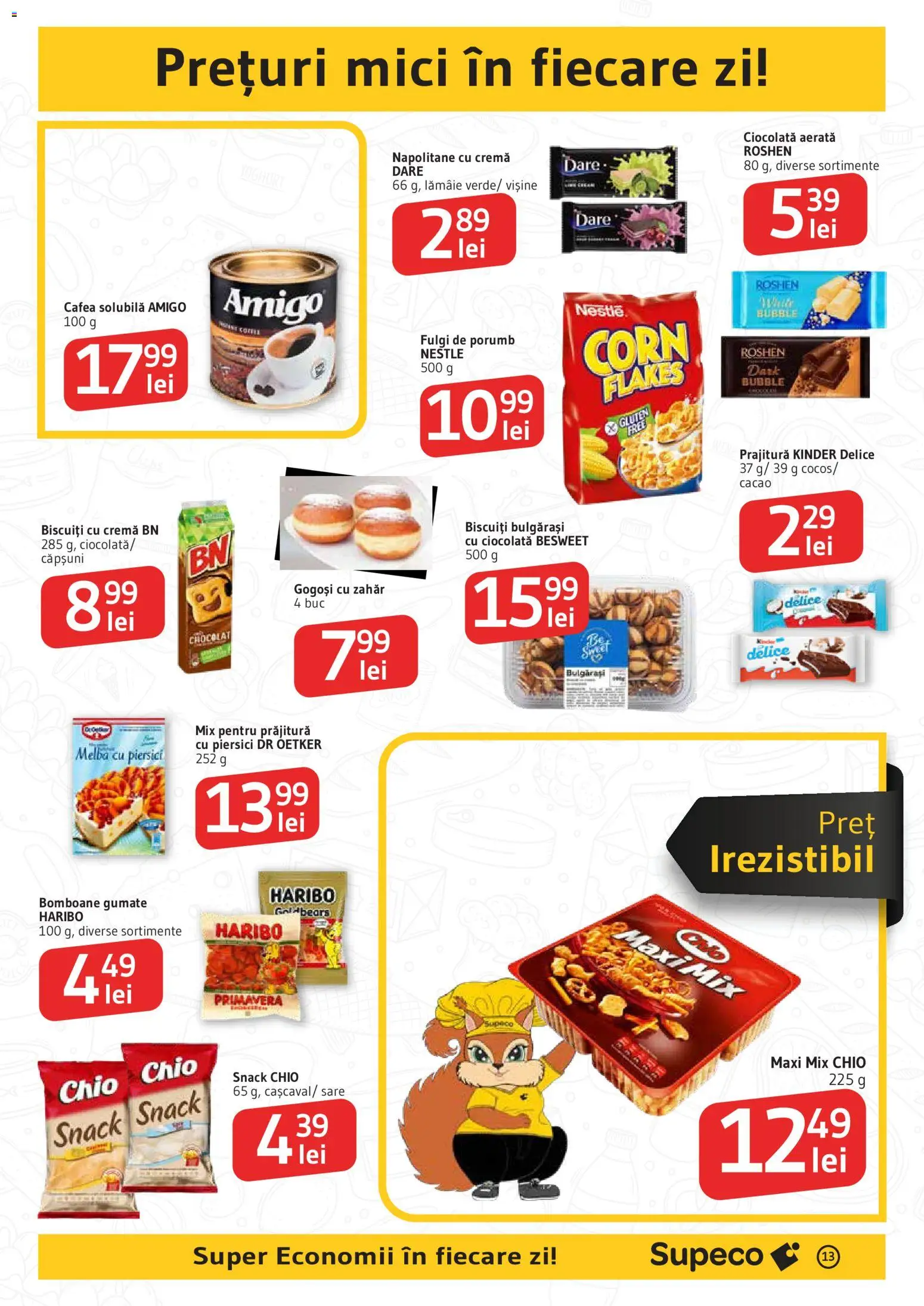 Noul catalog Supeco – valabil de la 11.06.2026 | Pagină: 13 | Produse: Prăjitură, Ciocolată, Gogoși, Fulgi