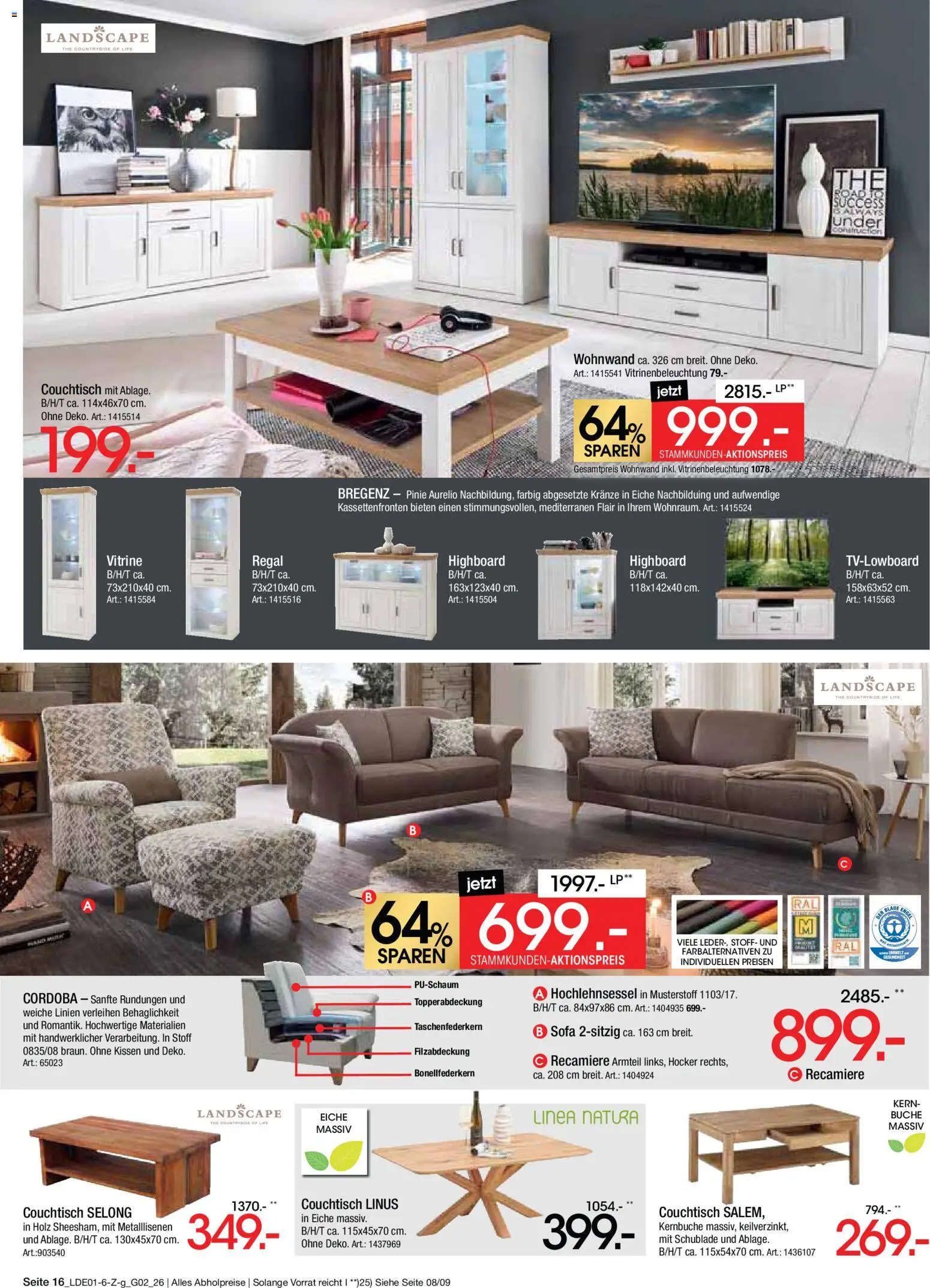 Zurbrüggen Große Marken-Sensation – gültig ab 31.01.2026 | Seite: 16 | Produkte: Kissen, Sofa, Couchtisch, Regal
