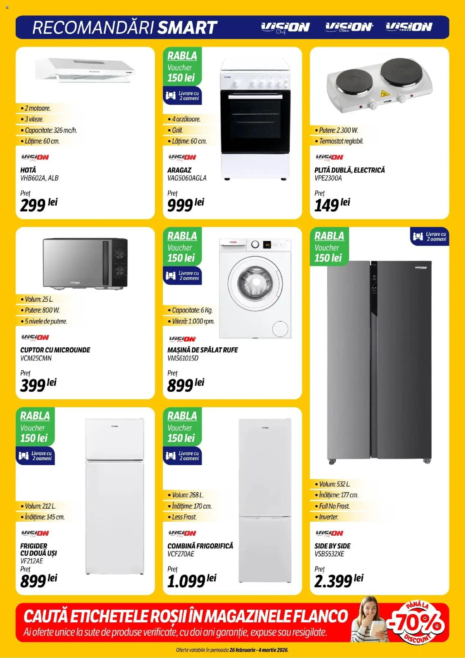 Noul catalog Flanco – valabil de la 26.02.2026 | Pagină: 21 | Produse: Electrică, Clean, Cuptor Cu Microunde, Aragaz