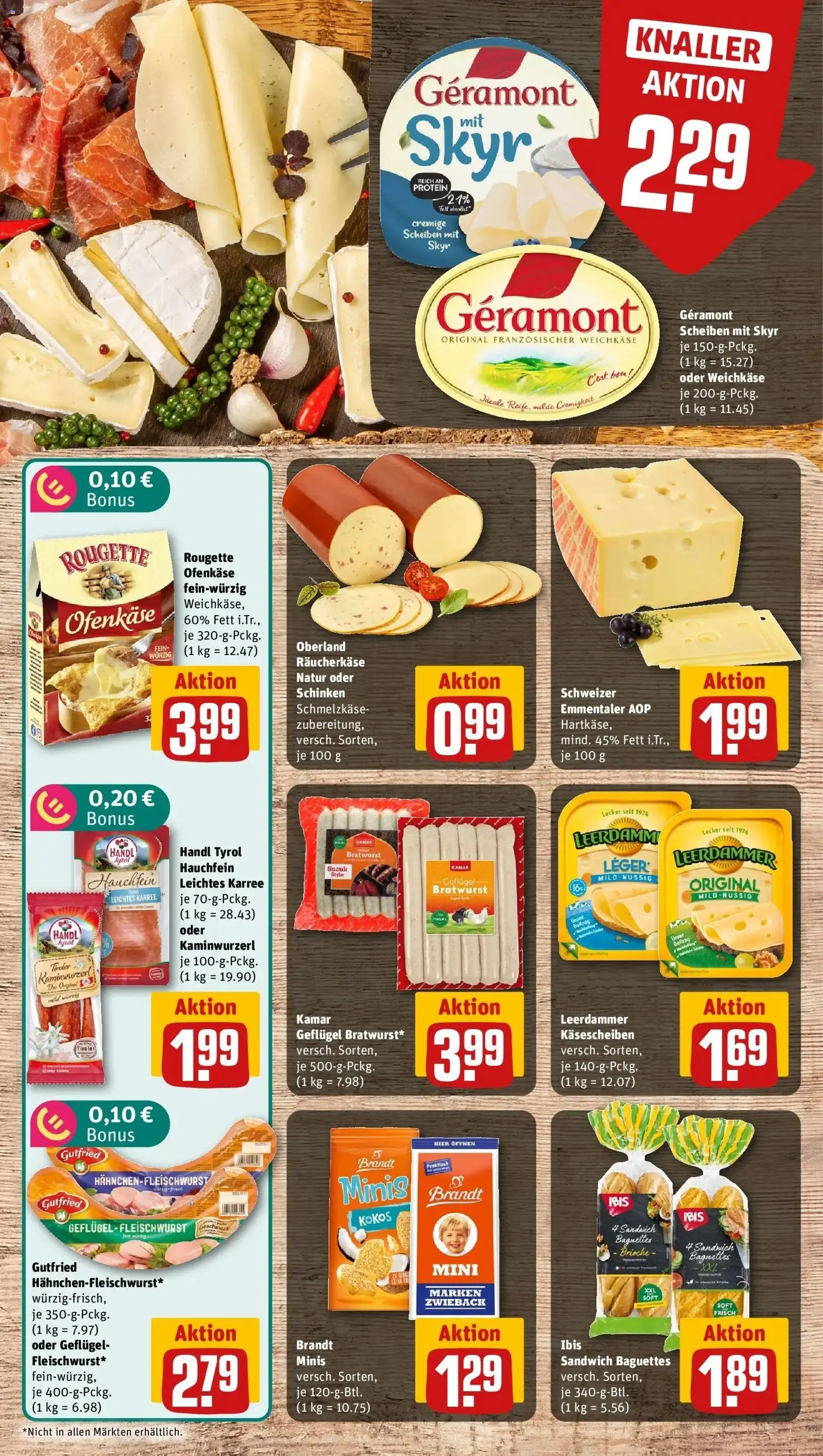 Rewe Prospekt Göttingen – gültig ab 06.07.2026 | Seite: 7 | Produkte: Geramont, Leerdammer, Skyr, Schinken