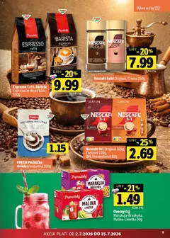 Fresh leták platný od 02.07.2026 | Strana: 9 | Produkty: Barista, Čaj, Nescafé Gold, Zrnková káva
