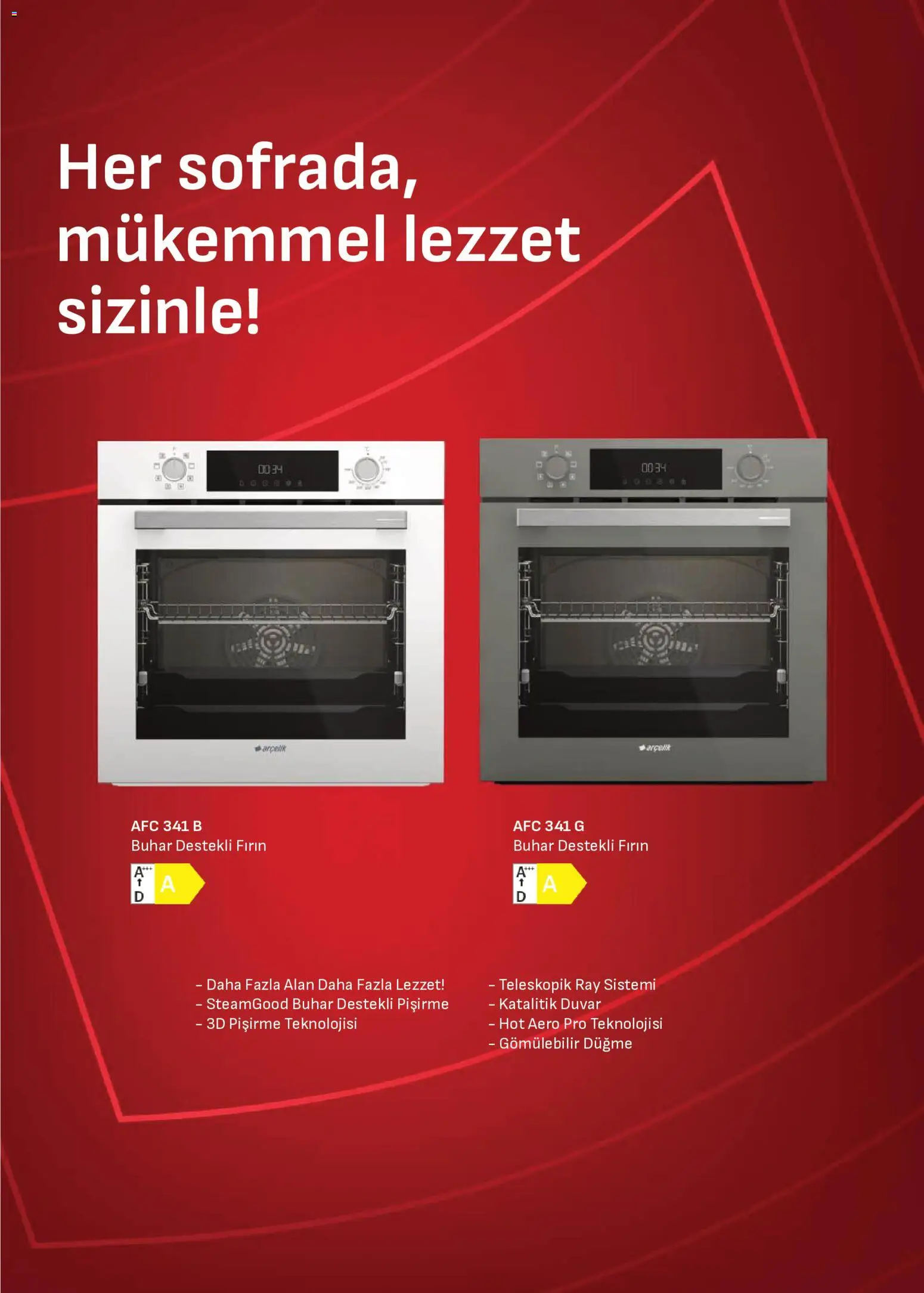 Arçelik - Ankastre Kataloğu - 01 Ağustos 2026 tarihinden itibaren geçerlidir | Sayfa: 20 | Ürünler: Fırın