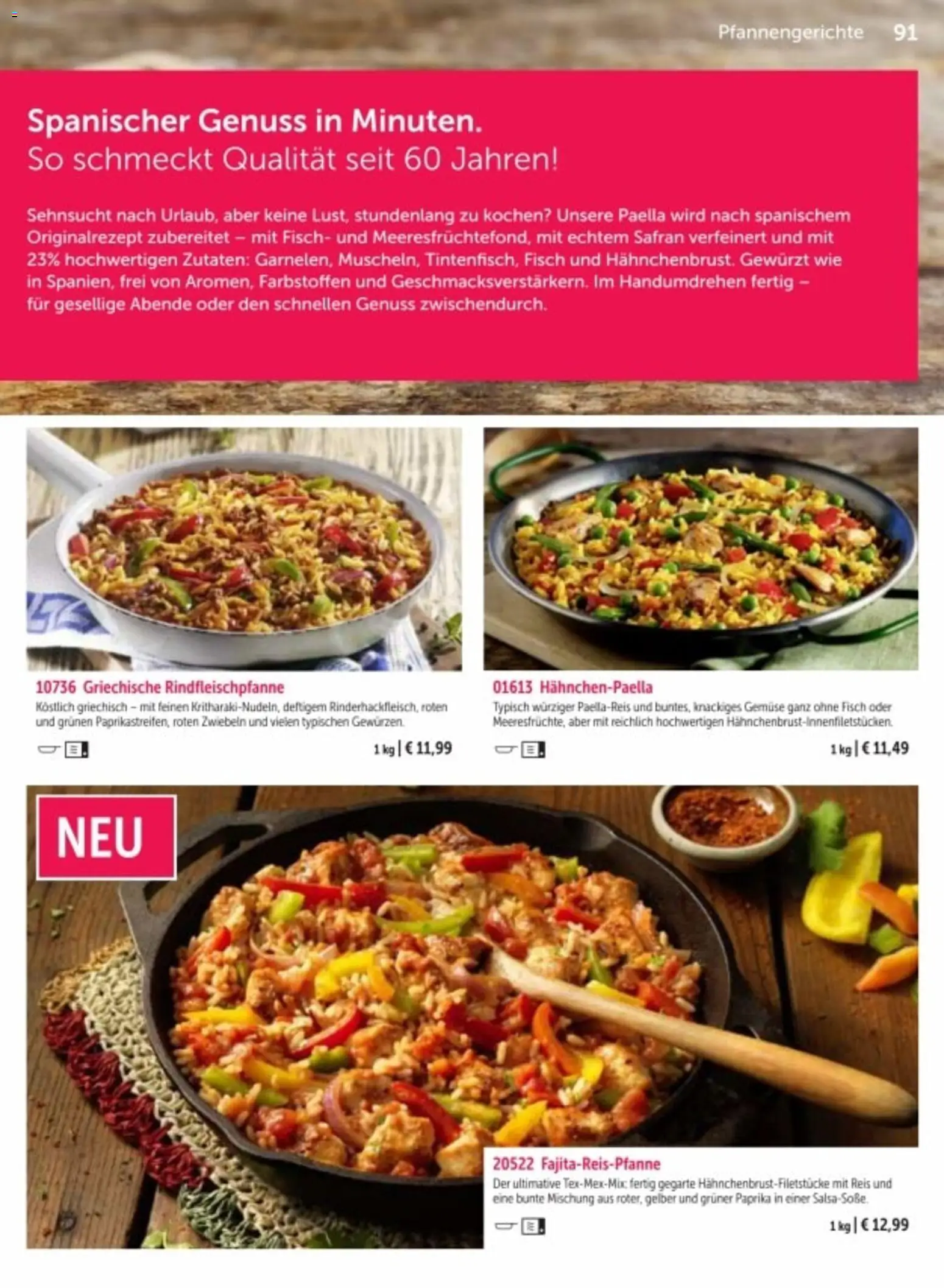 Bofrost Katalog – gültig ab 06.03.2026 | Seite: 91 | Produkte: Fisch, Zwiebeln, Gemüse, Paprika