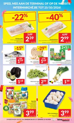 Witte druiven Italia, Cat.: 1 - Voorbeeld van een folder van Intermarché, geldig van 06/10/2026 | Pagina: 5 | Producten: Prei, Druiven, Barbecue, Kaart