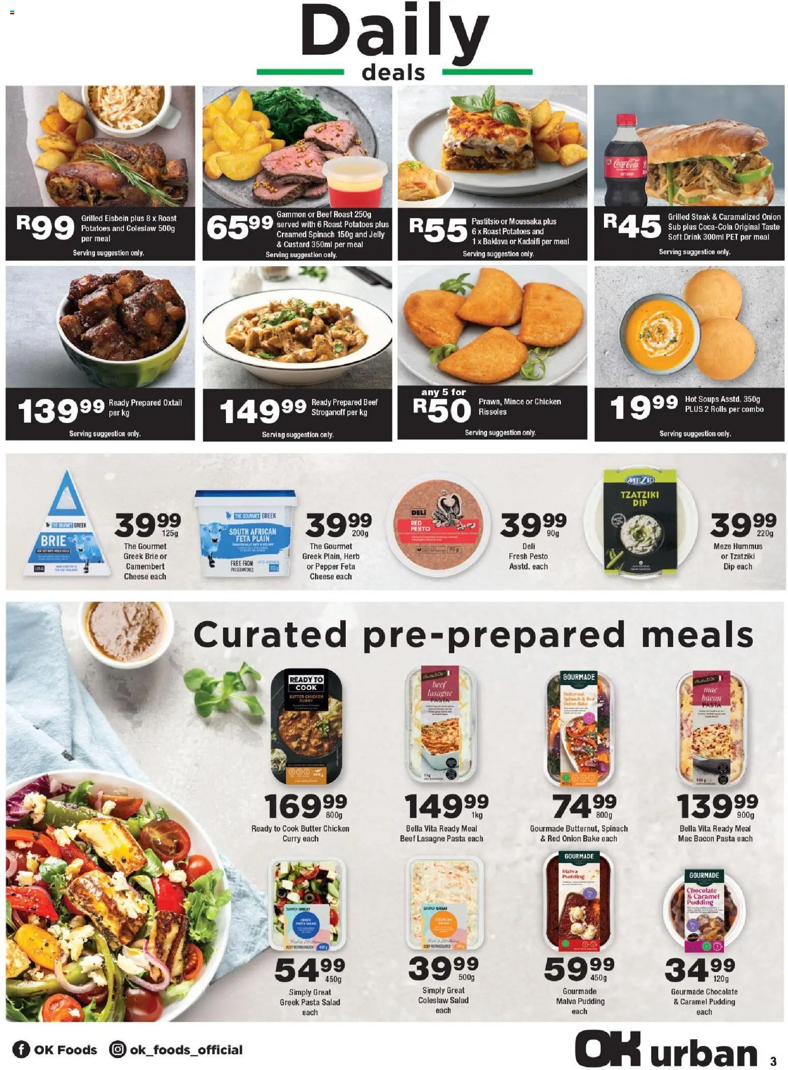 New OK Foods catalogue – valid from 24/06/2026 | Page: 3 | Products: Steak, Cheese, Salad, Pepper