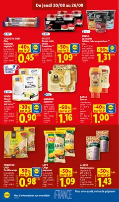 LIDL - Prévisualisation de Yaourt vanille pot verre, Le produit de 4 x 125 g : 1,29 € (1 kg = 2,58 €) valide à partir de 20/08/2026 | Page: 14