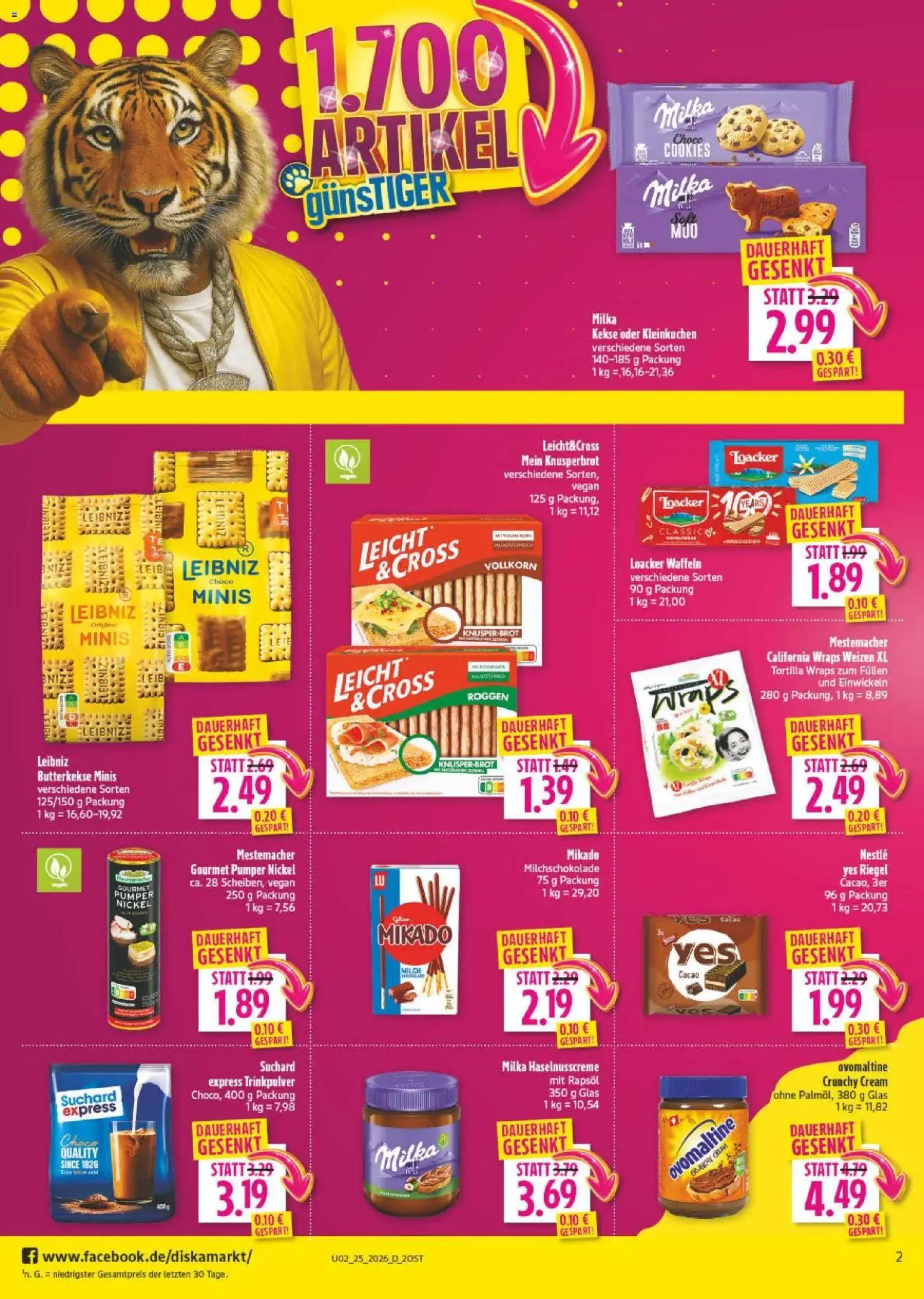 Diska Prospekt – gültig ab 15.06.2026 | Seite: 2 | Produkte: Ovomaltine, Rapsöl, Milka, Waffeln