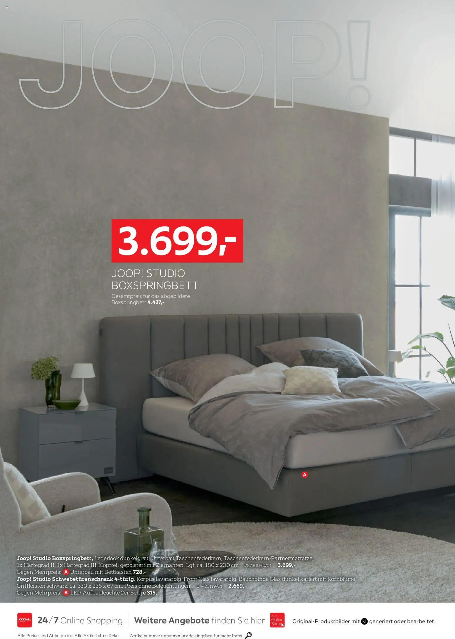 XXXLutz JOOP! Aktionswochen – gültig ab 17.10.2026 | Seite: 8 | Produkte: Schwebetürenschrank