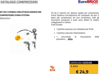 Anteprima del volantino Eurobrico Compressori catalogo valido a partire dal 23.07.2025 | Pagina: 26 | Prodotti: Compressore, Tubo