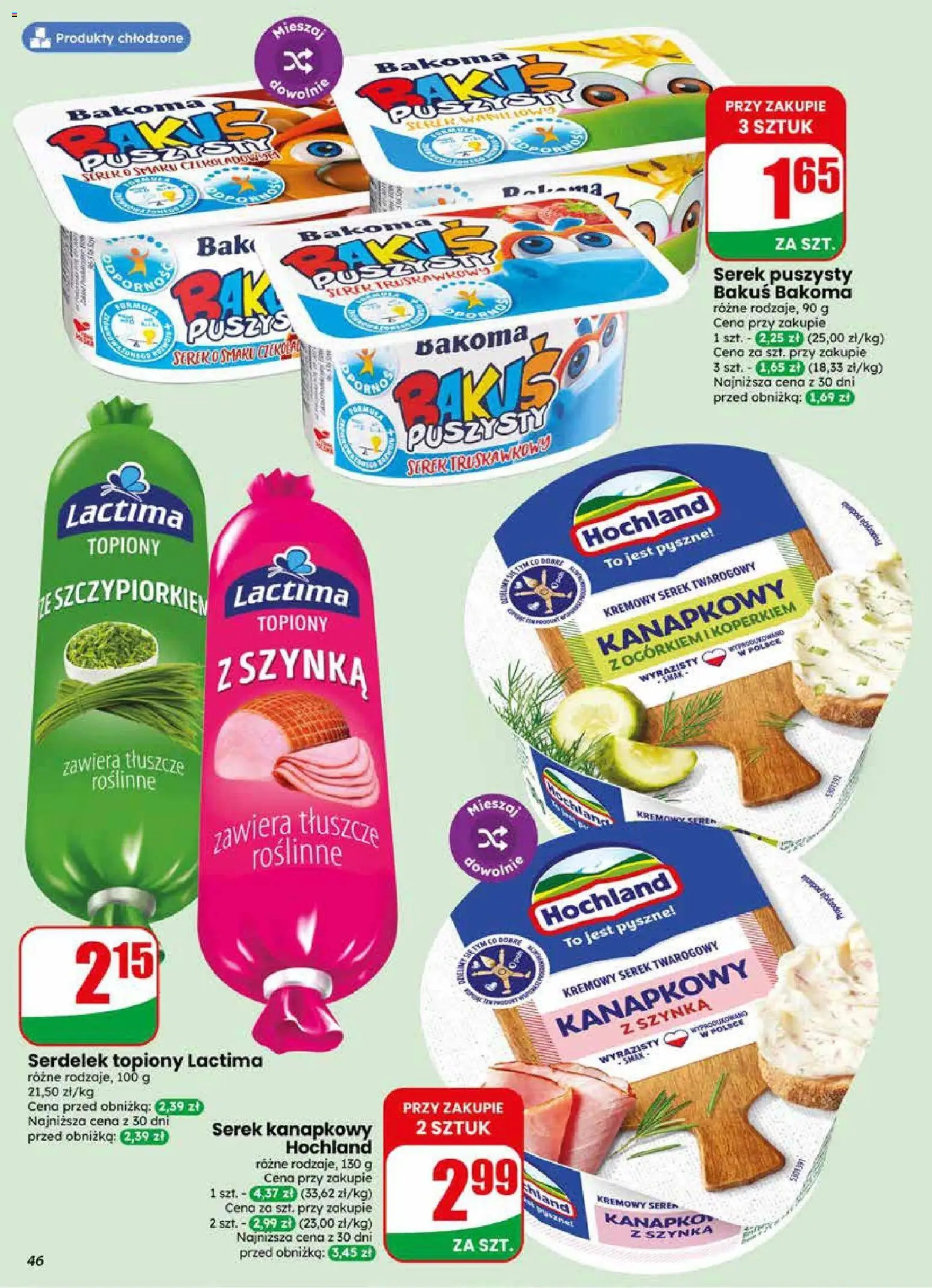 Dino gazetka od 10.06.2026 | Strona: 46 | Produkty: Serek kanapkowy, Serek, Sandwich, Szynka