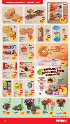 Náhled letáku Penny Market leták od 01.07.2026 | Strana: 3 | Produkty: Kaiserka, Lavaš, Croissant, Toustový chléb