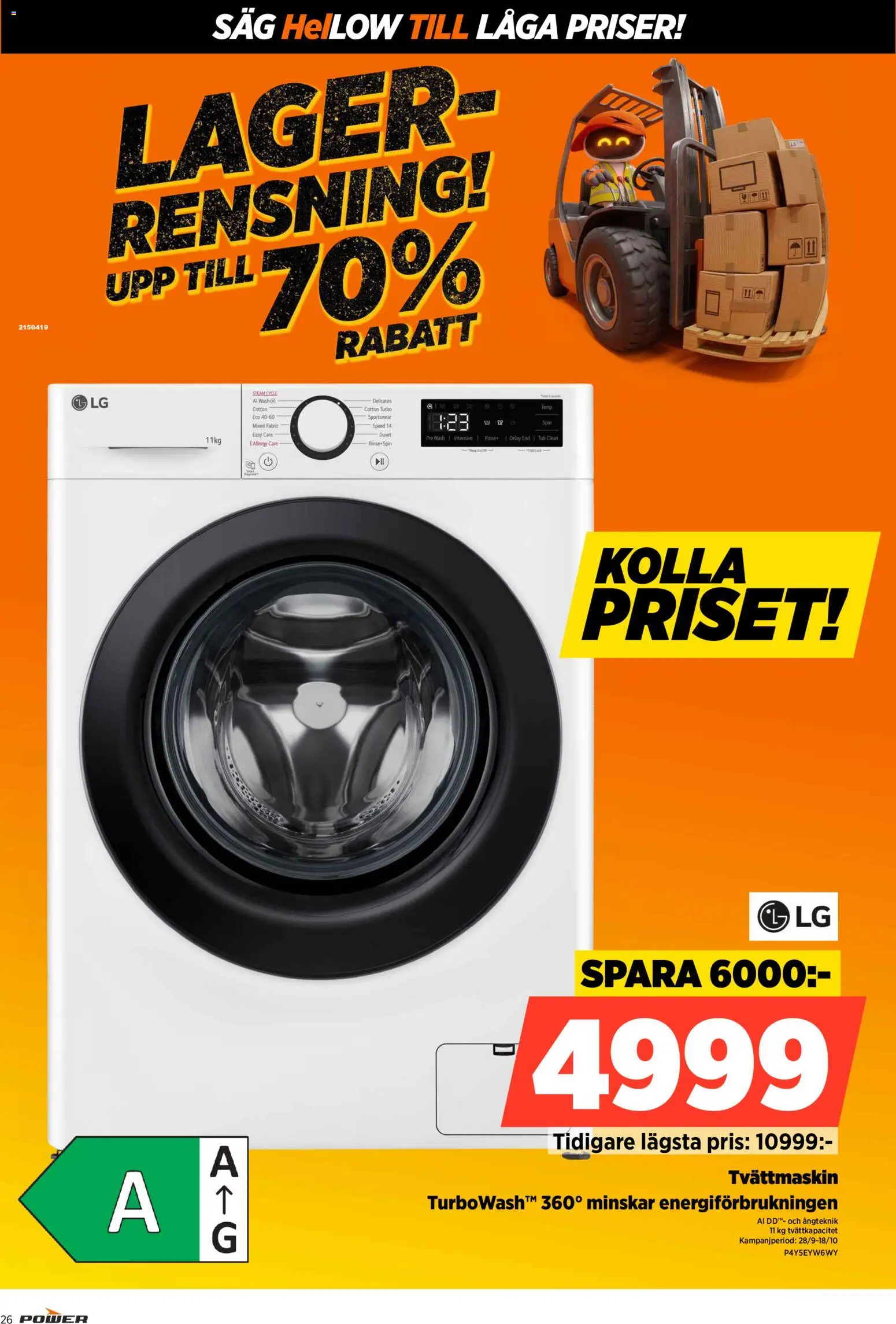 Power reklamblad aktuell från 28/09/2026 | Sida: 26 | Produkter: Såg, Tvättmaskin