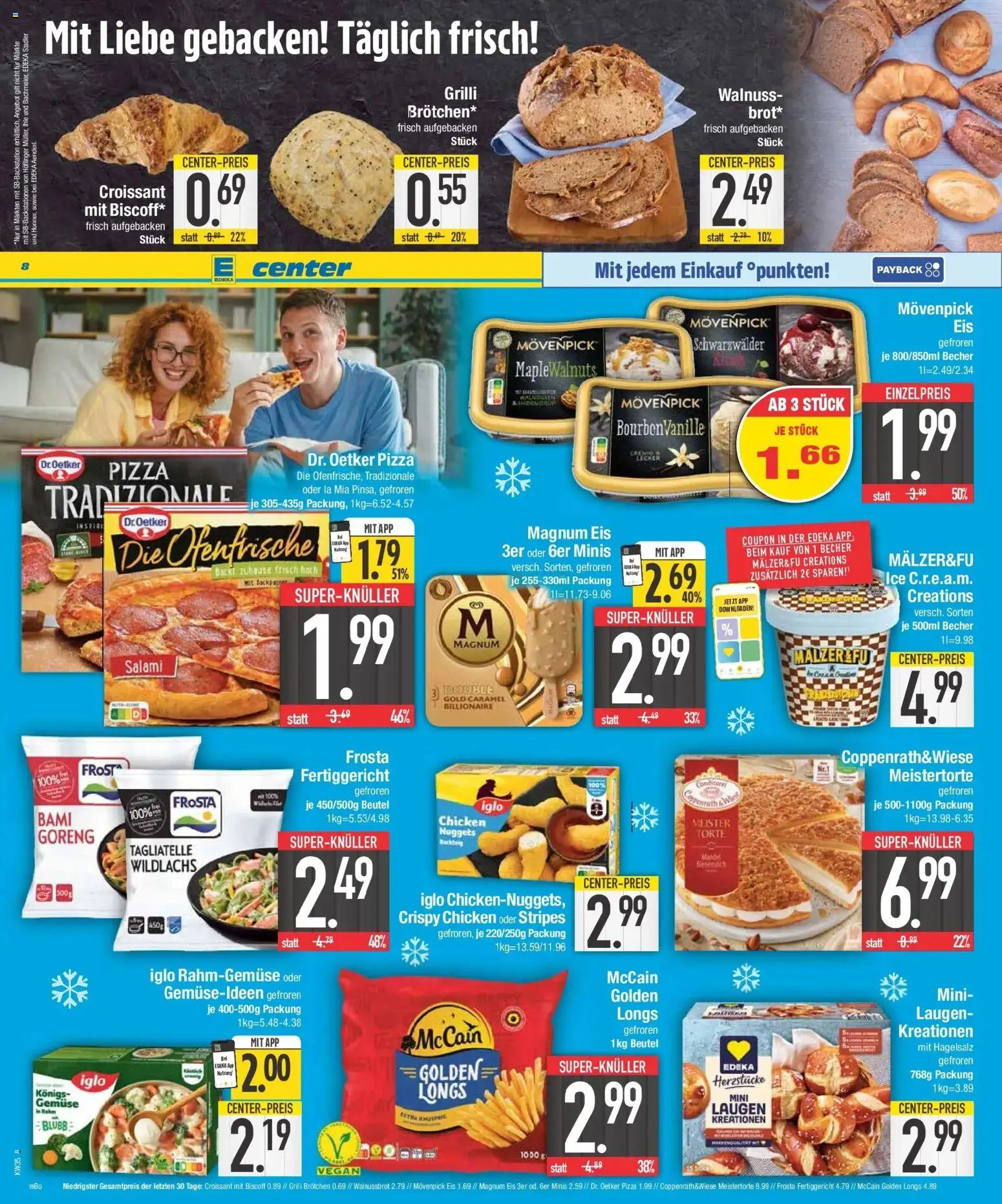 Edeka Prospekt Unterhaching (ab 24.08.2026) » Angebote Online | Seite: 8 | Produkte: McCain, Ofenfrische, Movenpick eis, Eis