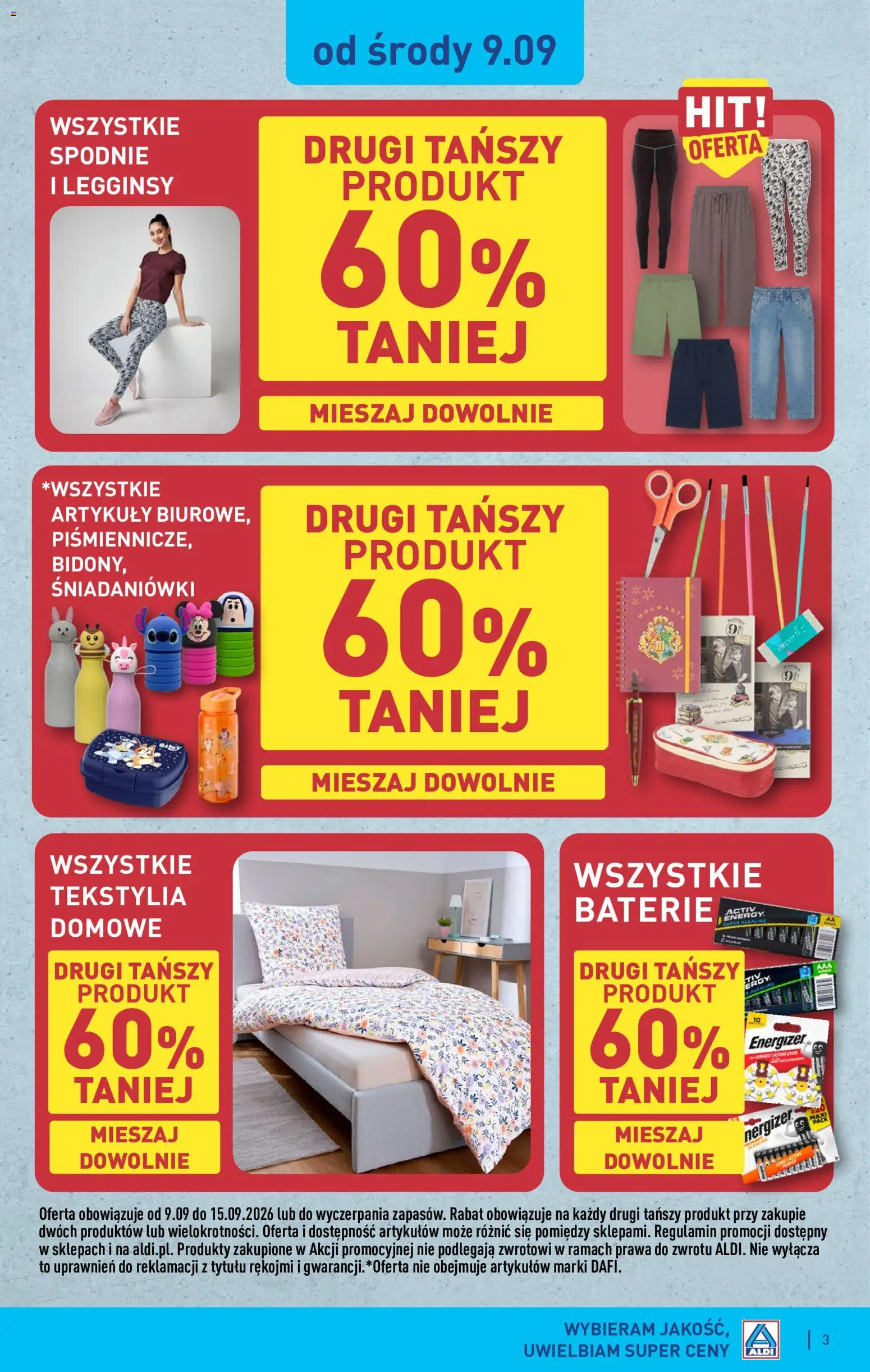 Aldi Polsko leták - Ostatnie sztuki w wybranych sklepach od 09.09.2026 | Strana: 3 | Produkty: Baterie