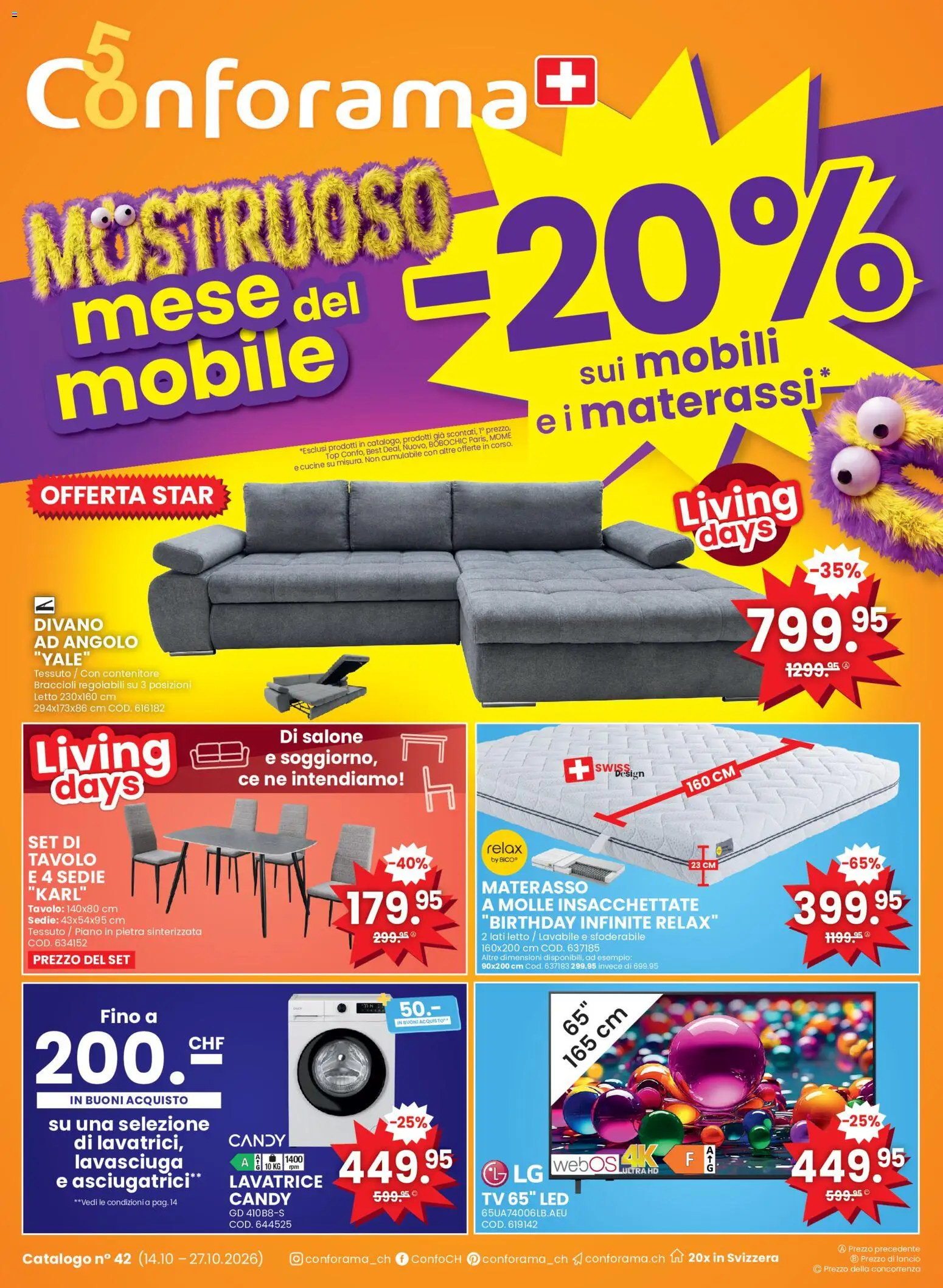 Conforama aktionen IT – gültig ab 14.10.2026 | Seite: 1 | Produkte: TV, Top, LG