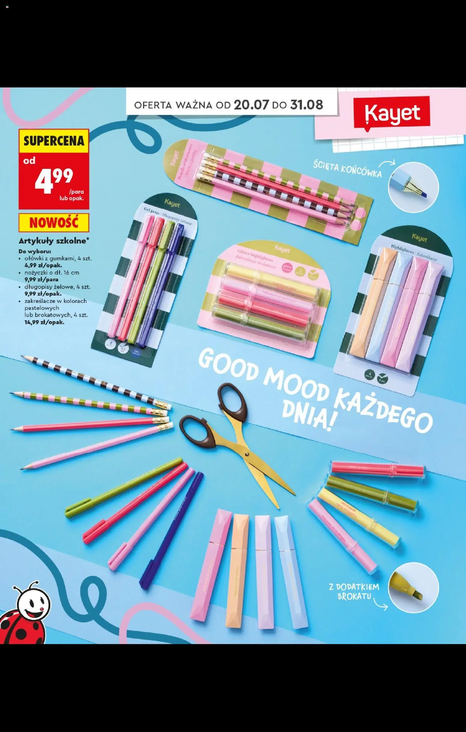 Biedronka gazetka - Do mojej szkoły idę od 20.07.2026 | Strona: 28 | Produkty: Długopisy