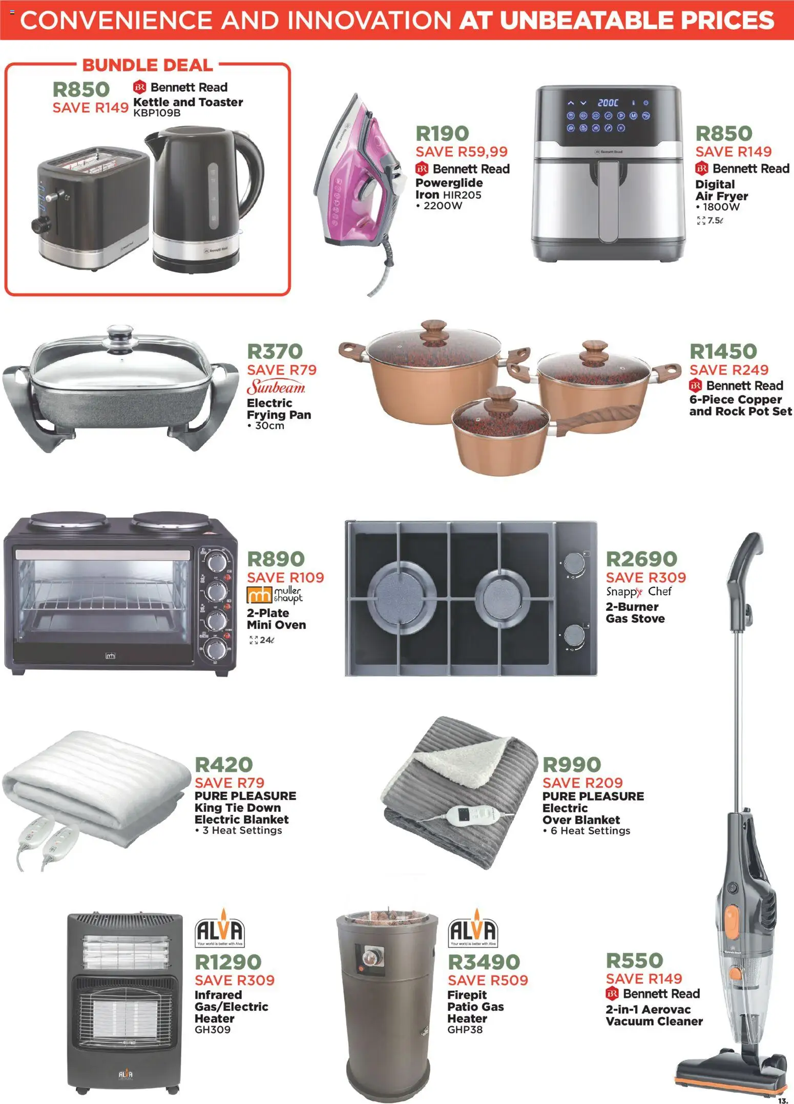 New House and Home catalogue – valid from 22/07/2026 | Page: 13 | Products: Stove, Iron, Air fryer, Gas stove