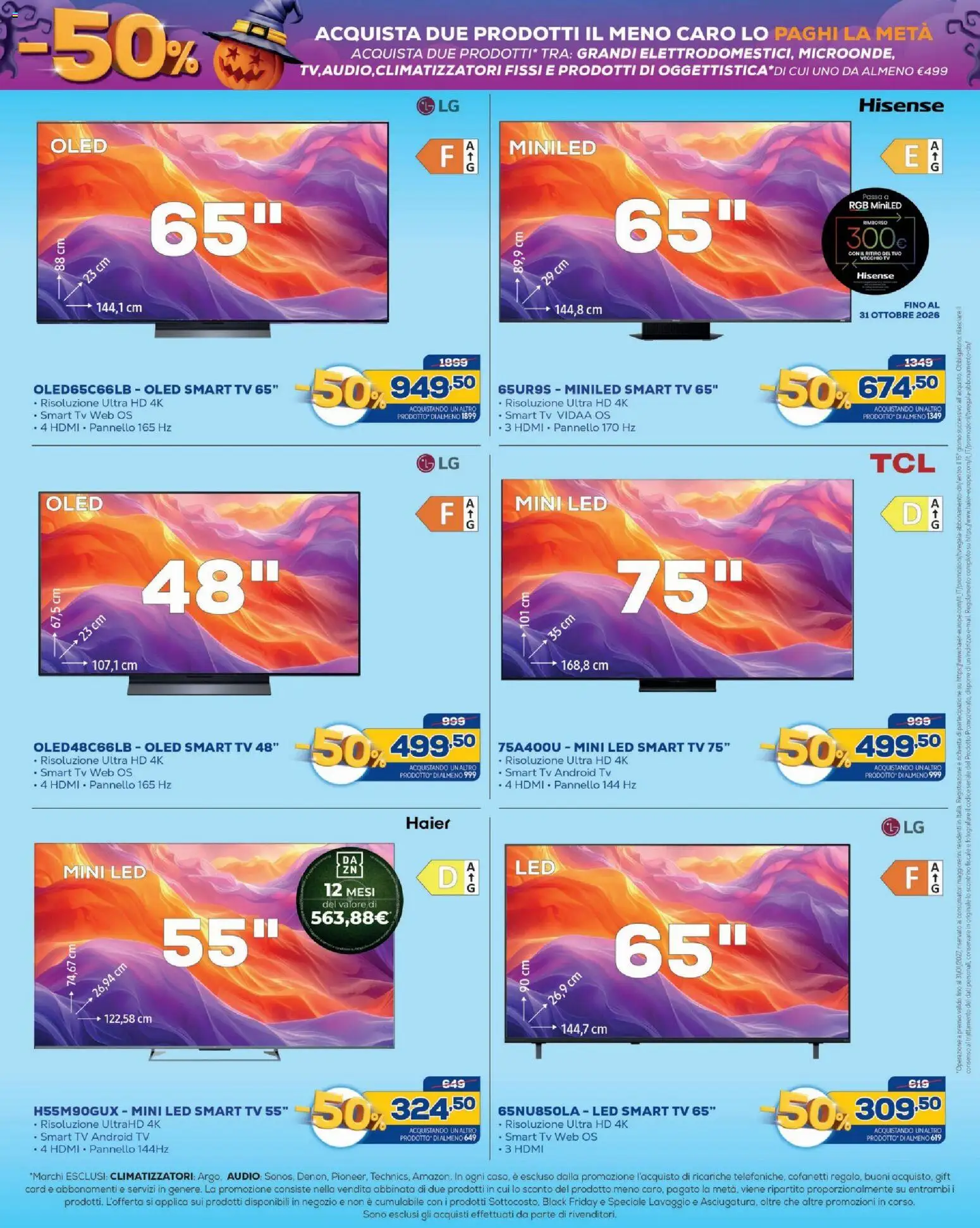 Volantino BRUNO del 19/10/2026 | Pagina: 3 | Prodotti: Caro, smart TV, TV, Audio