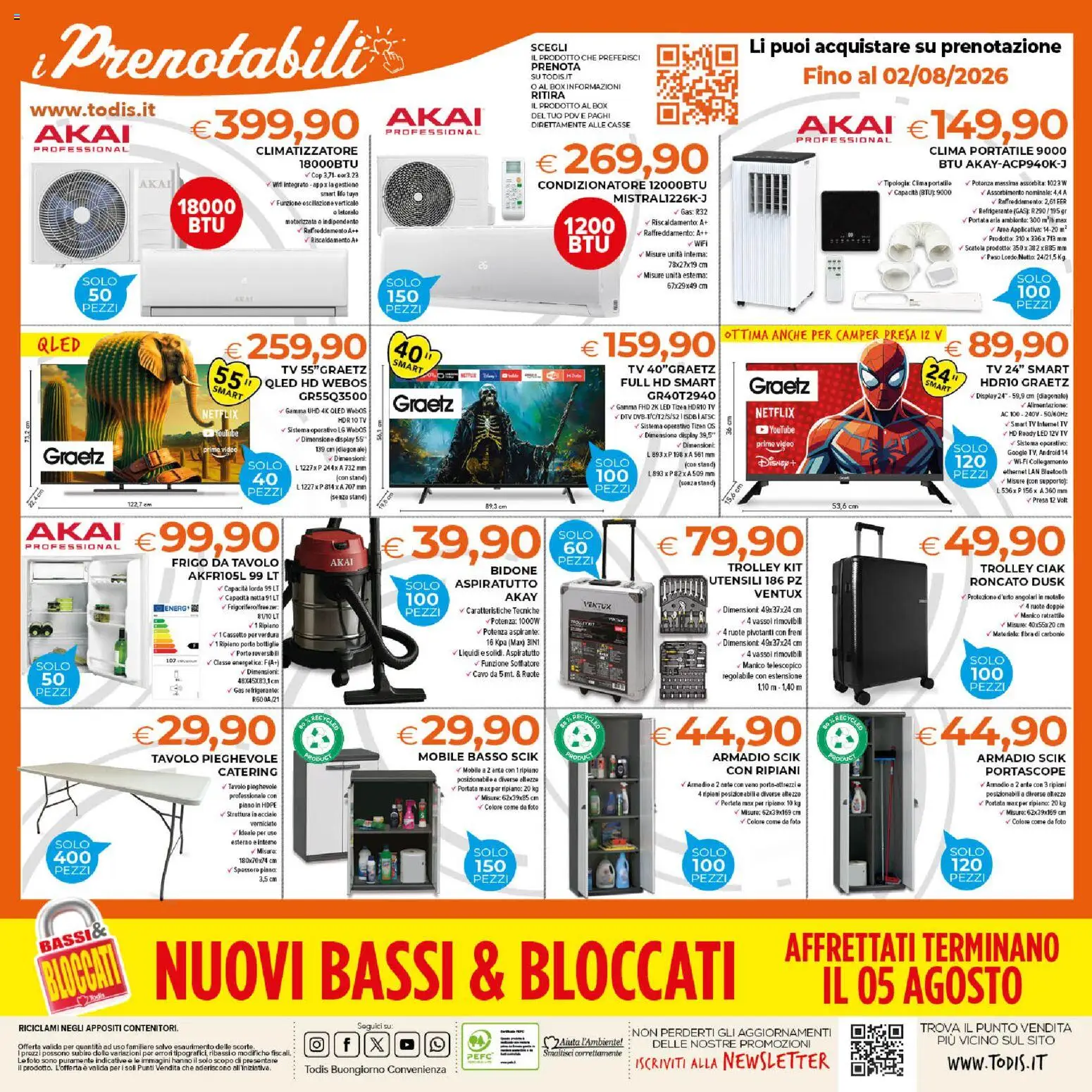 Volantino Todis del 23/07/2026 | Pagina: 24 | Prodotti: TV, Video, Trolley, Scatola