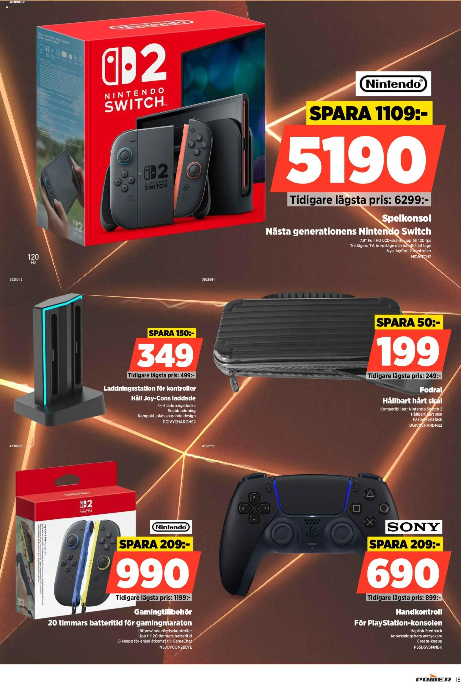 Power reklamblad aktuell från 15/10/2026 | Sida: 15 | Produkter: Häll, Spelkonsol, Nintendo switch