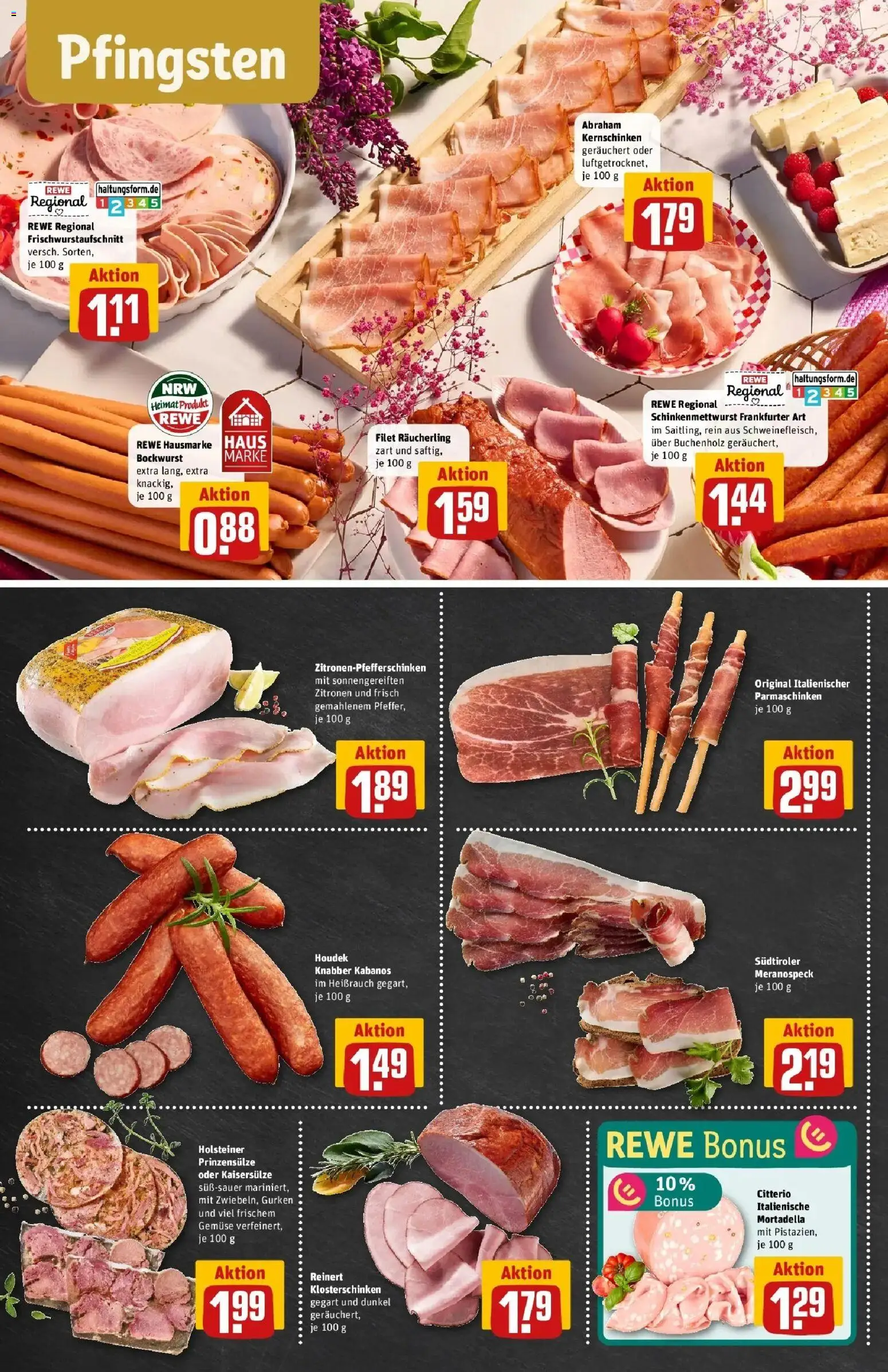 Rewe Prospekt Recklinghausen – gültig ab 17.05.2026 | Seite: 8 | Produkte: Bockwurst, Gemüse, Gurken, Zitronen