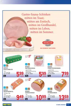 Metro angebote Starke Marken ab 25.06.2026 gültig | Seite: 3 | Produkte: Schinken