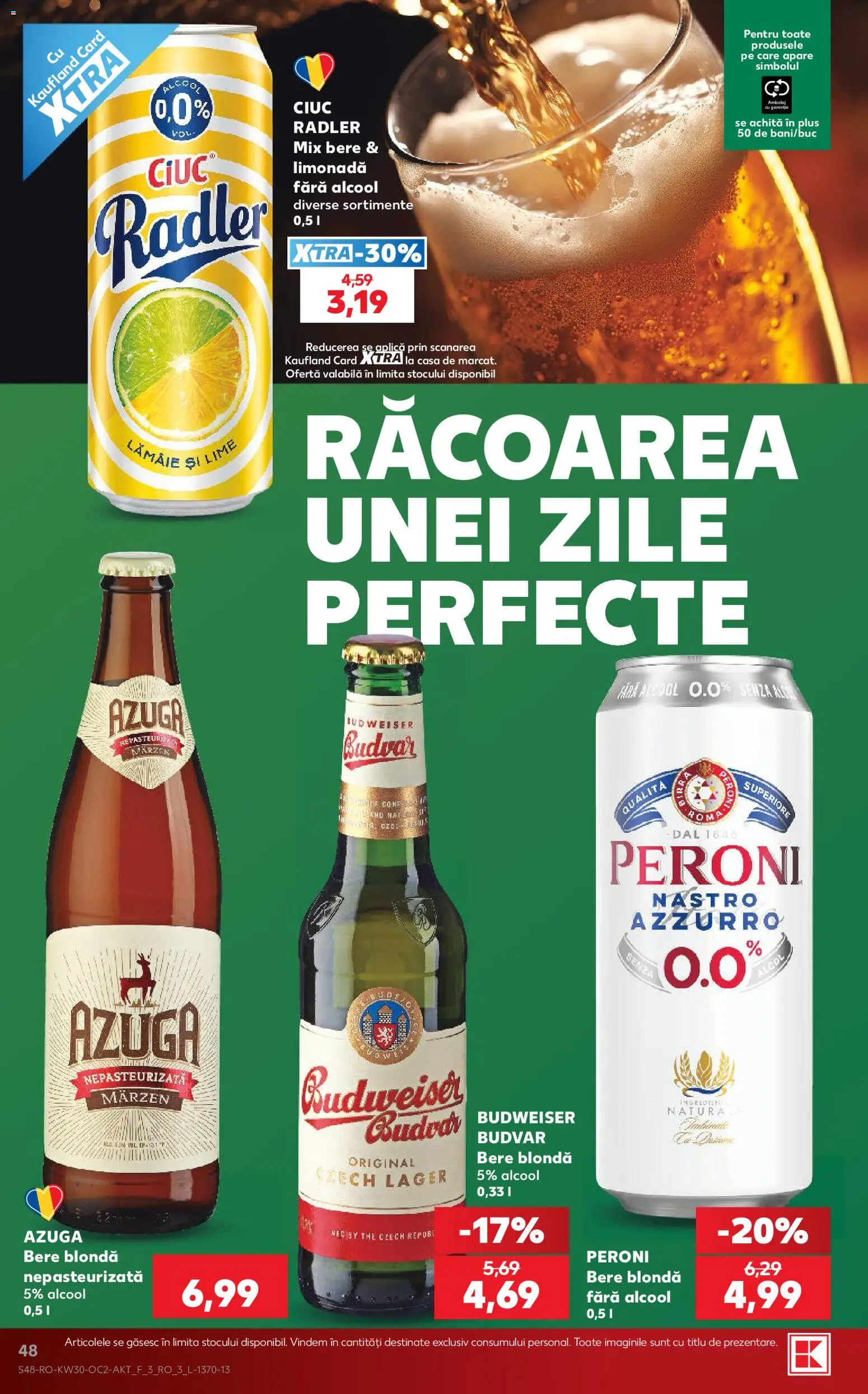 Noul catalog Kaufland – valabil de la 22.07.2026 | Pagină: 48 | Produse: Lime, Limonada, Bere, Plus