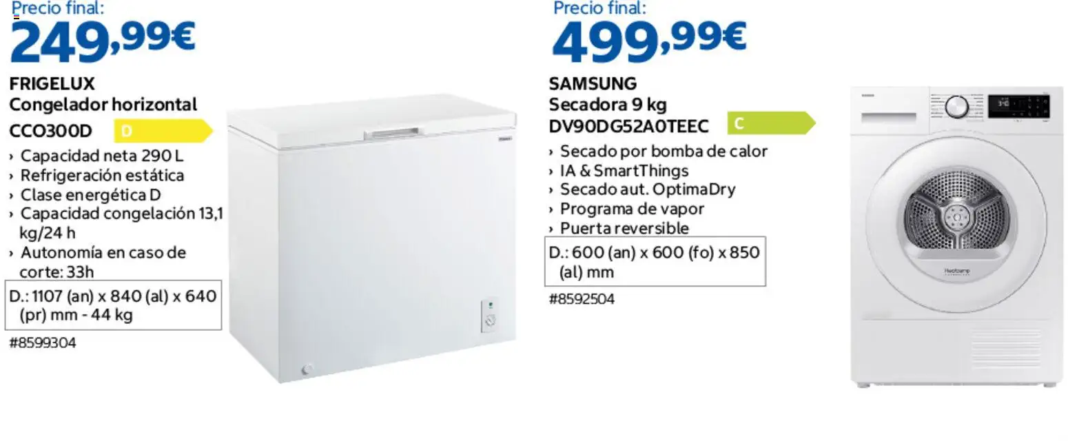 Costco catálogo Electrónica │ válido desde el 06/10/2026 | Página: 5 | Productos: Congelador, Secadora