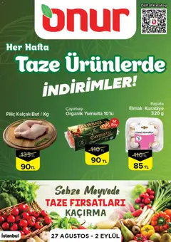 27 Ağustos 2026 tarihinden itibaren geçerli olan Onur Market kataloğu önizlemesi