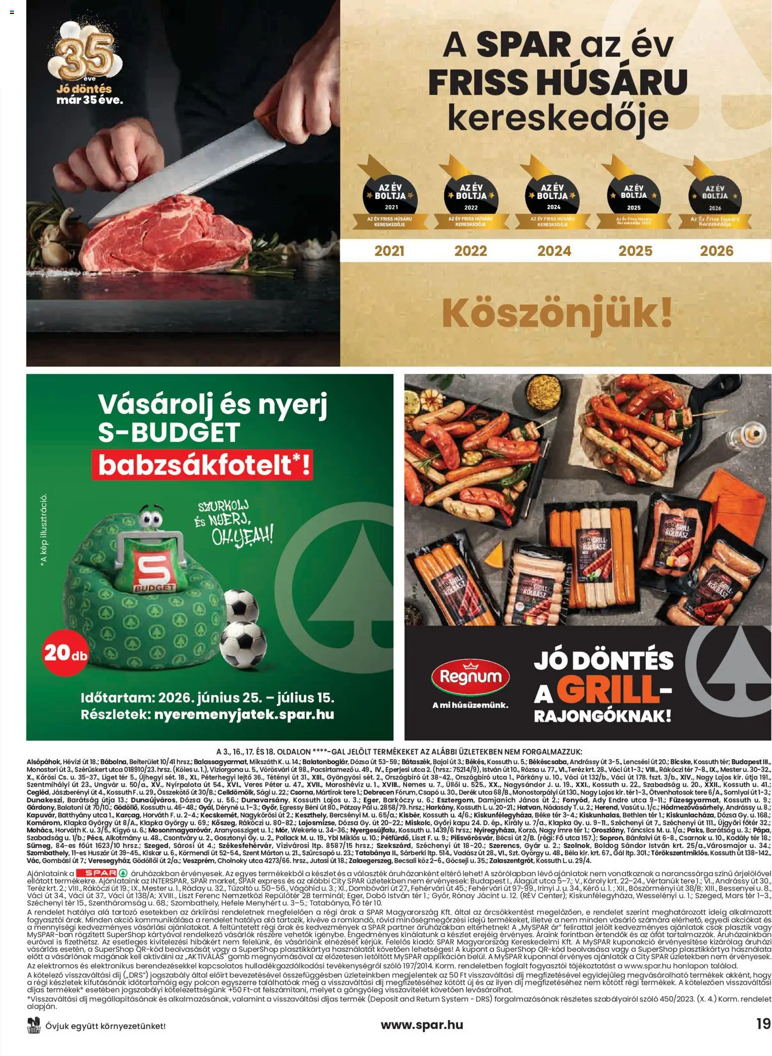 Spar akciós ujság - amely érvényes a következő dátumtól: 2026.07.02. | Oldal: 19