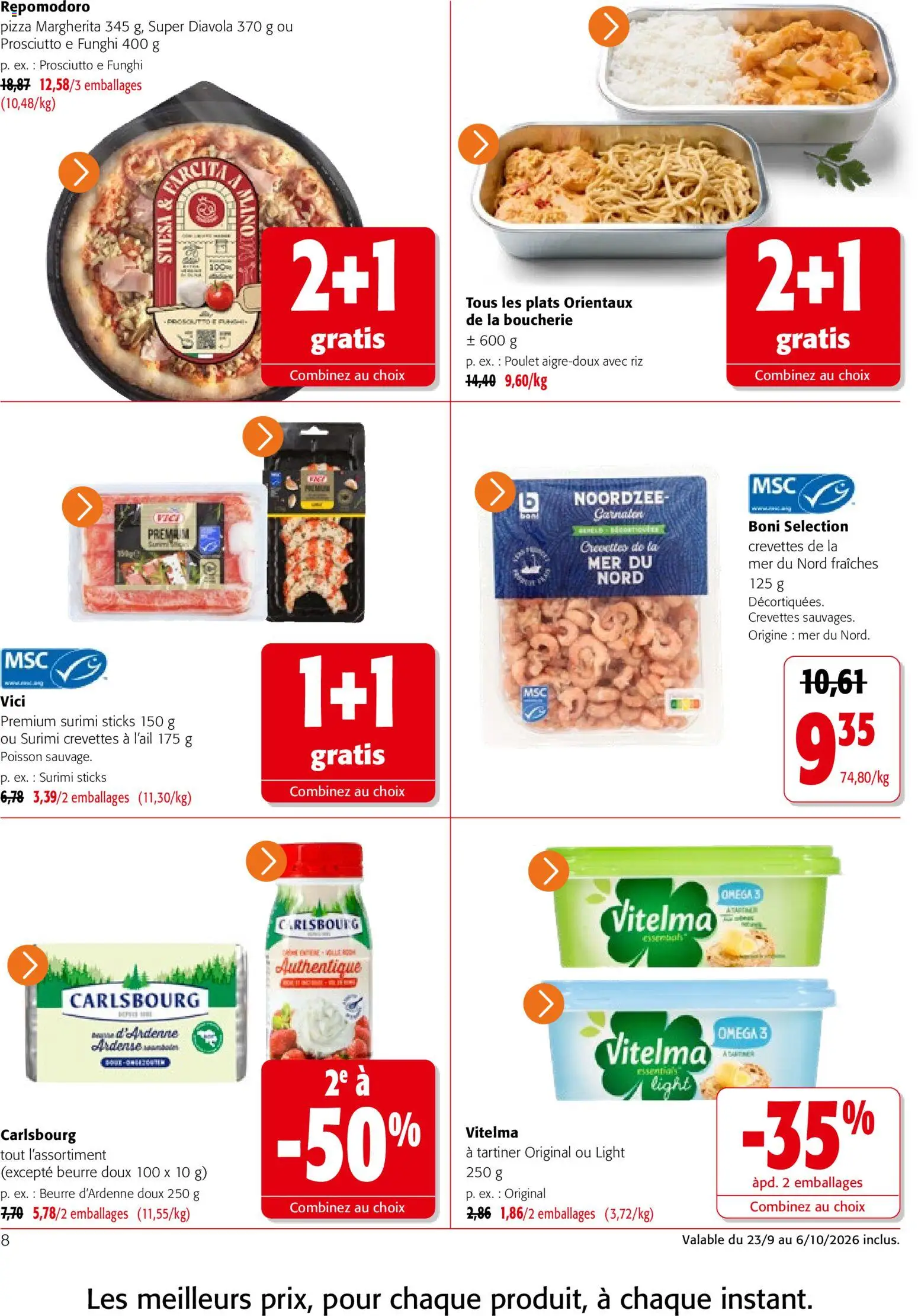 {H1} | Page: 8 | Produits: Crevettes, Oméga 3, Surimi, Riz