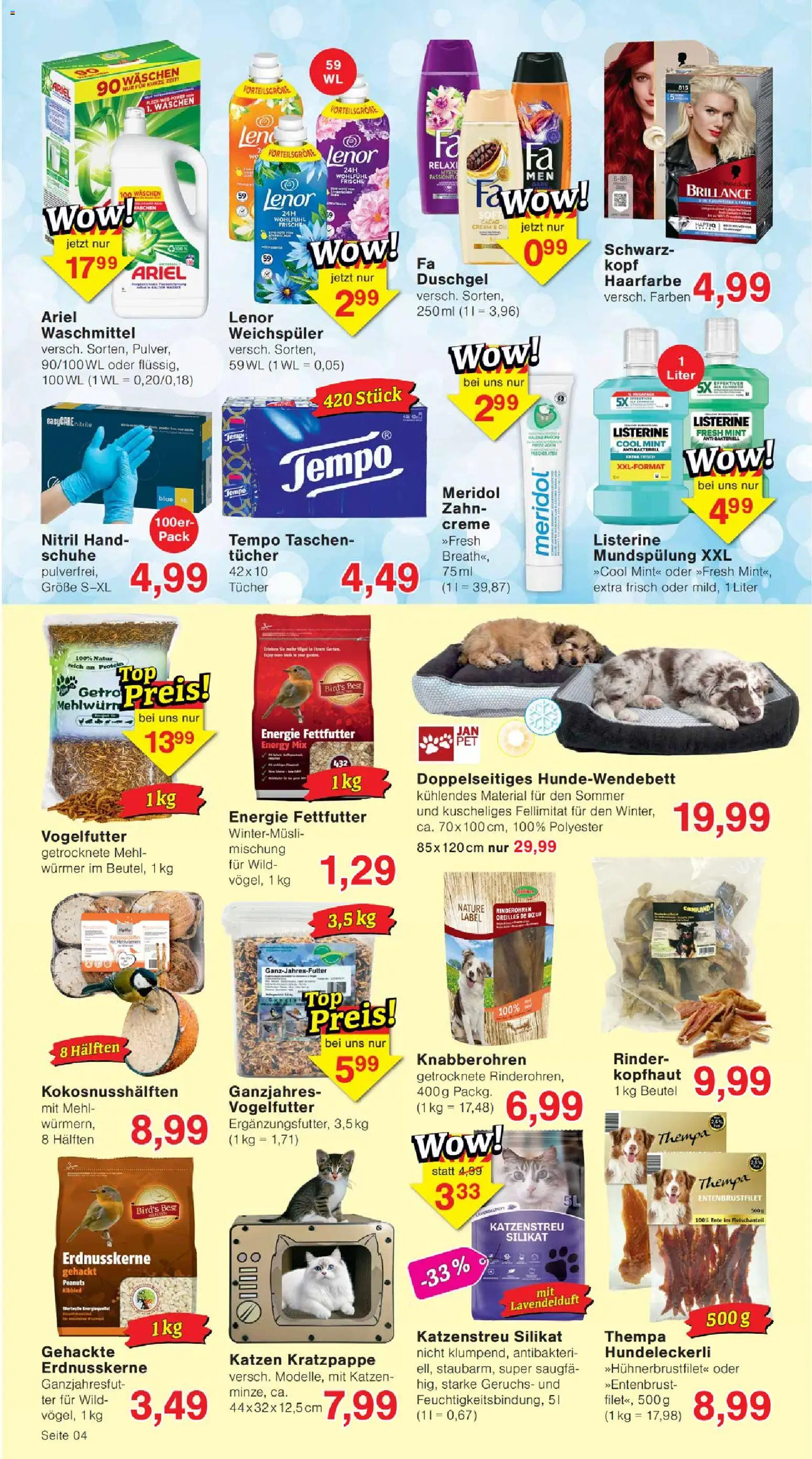 Wiglo Wunderland Prospekt – gültig ab 10.08.2026 | Seite: 4 | Produkte: Mehl, Creme, Duschgel, Ente