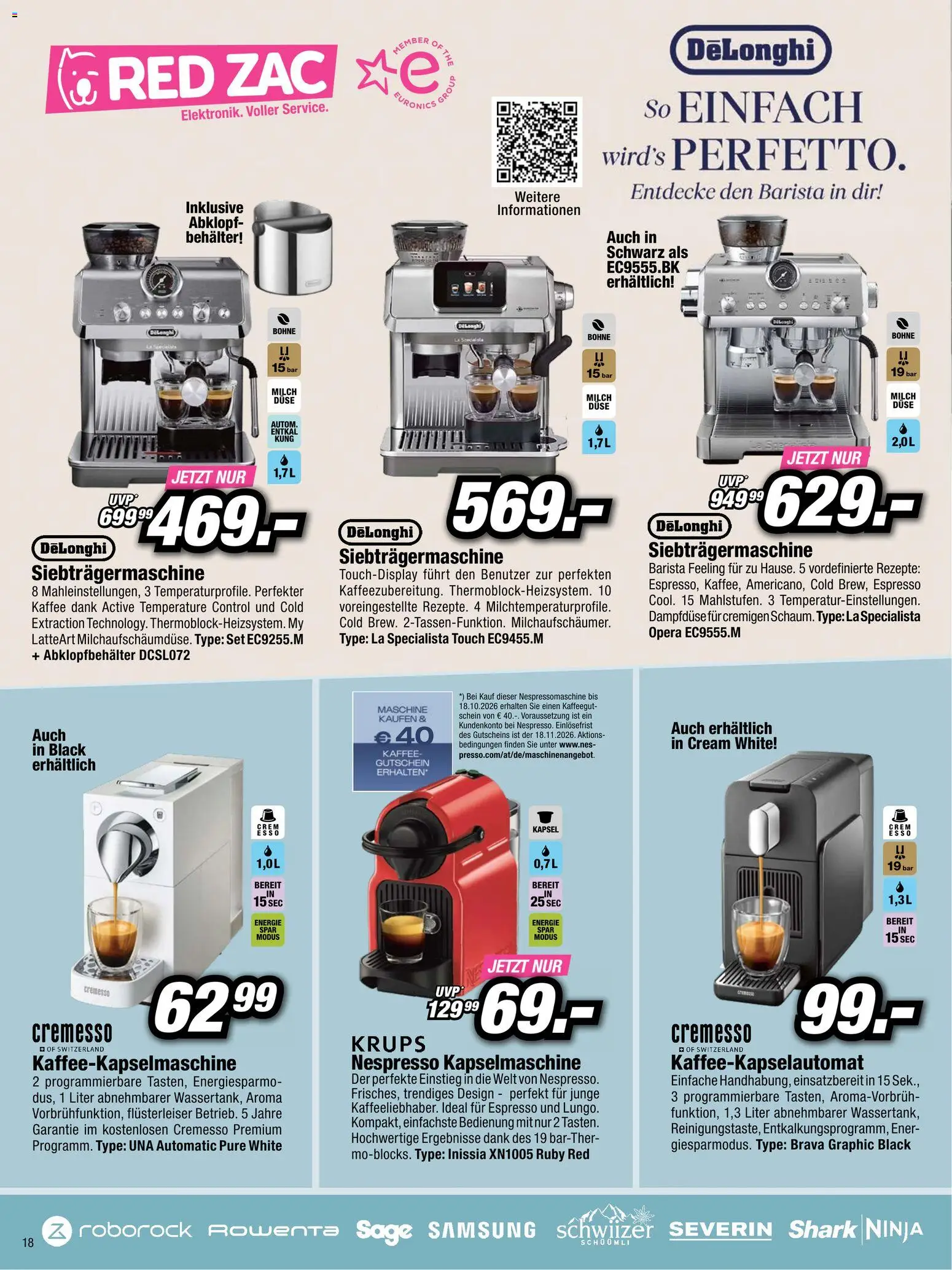 RED ZAC Flugblatt gültig ab 27.05.2026 | Seite: 18 | Produkte: Samsung, Milch, Kaffee