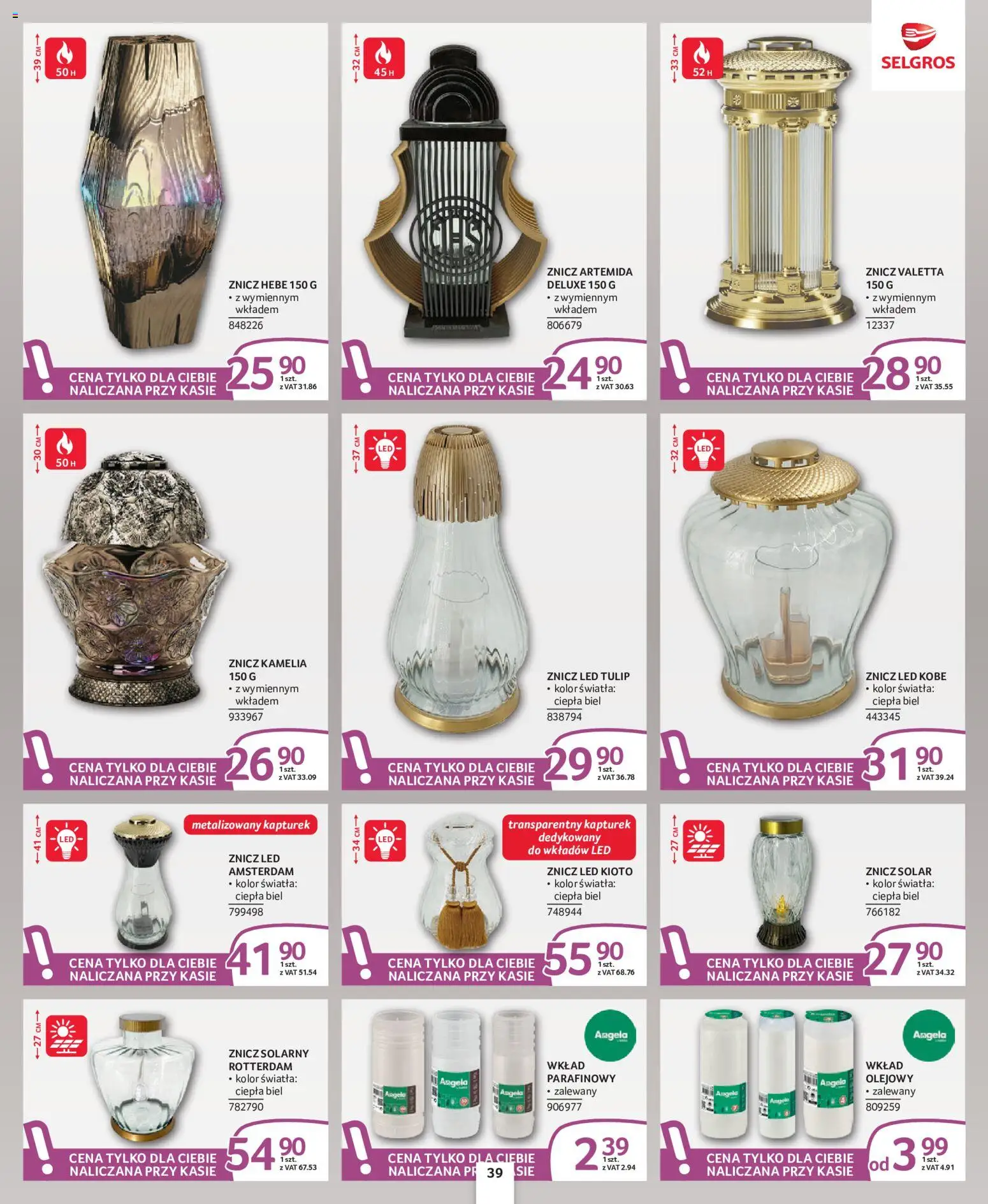Selgros cash&carry gazetka - Oferta dla profesjonalistów od 08.10.2026 | Strona: 35 | Produkty: Znicz LED