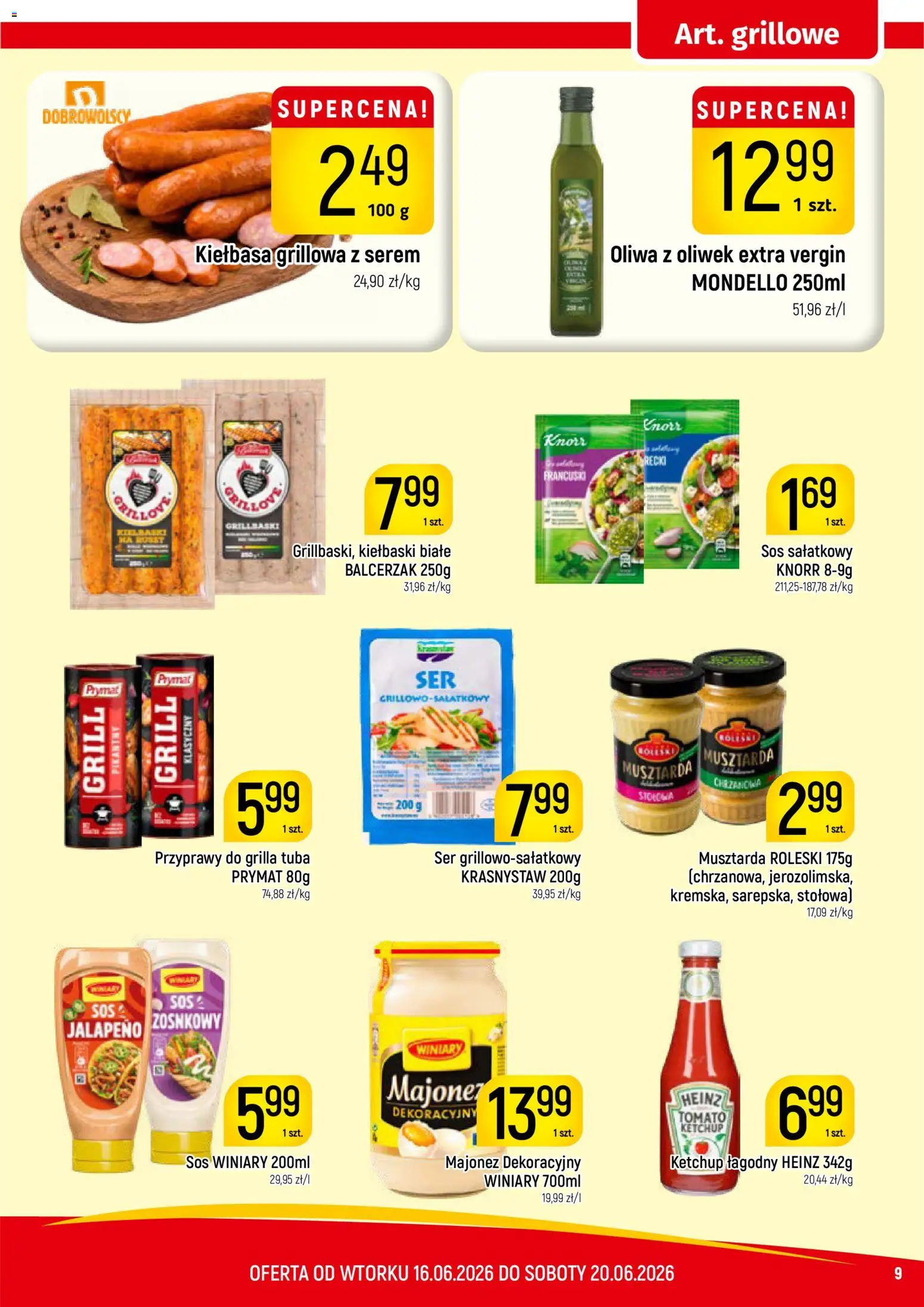 Piotruś Pan gazetka od 16.06.2026 | Strona: 9 | Produkty: Ketchup, Grill, Kiełbaski, Ser