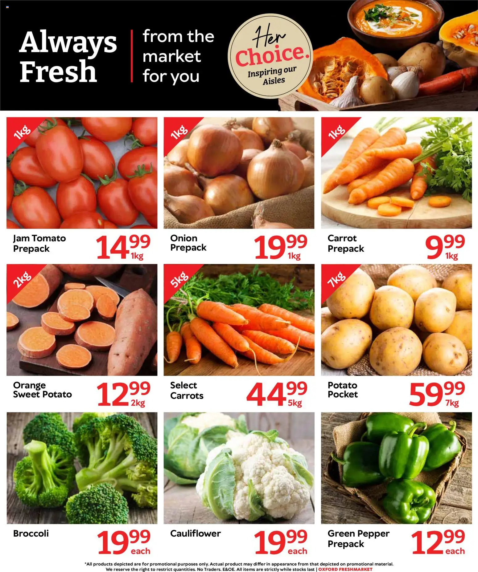 New Oxford Freshmarket catalogue – valid from 19/08/2026 | Page: 6 | Products: Cauliflower, Broccoli, Carrots, Pepper