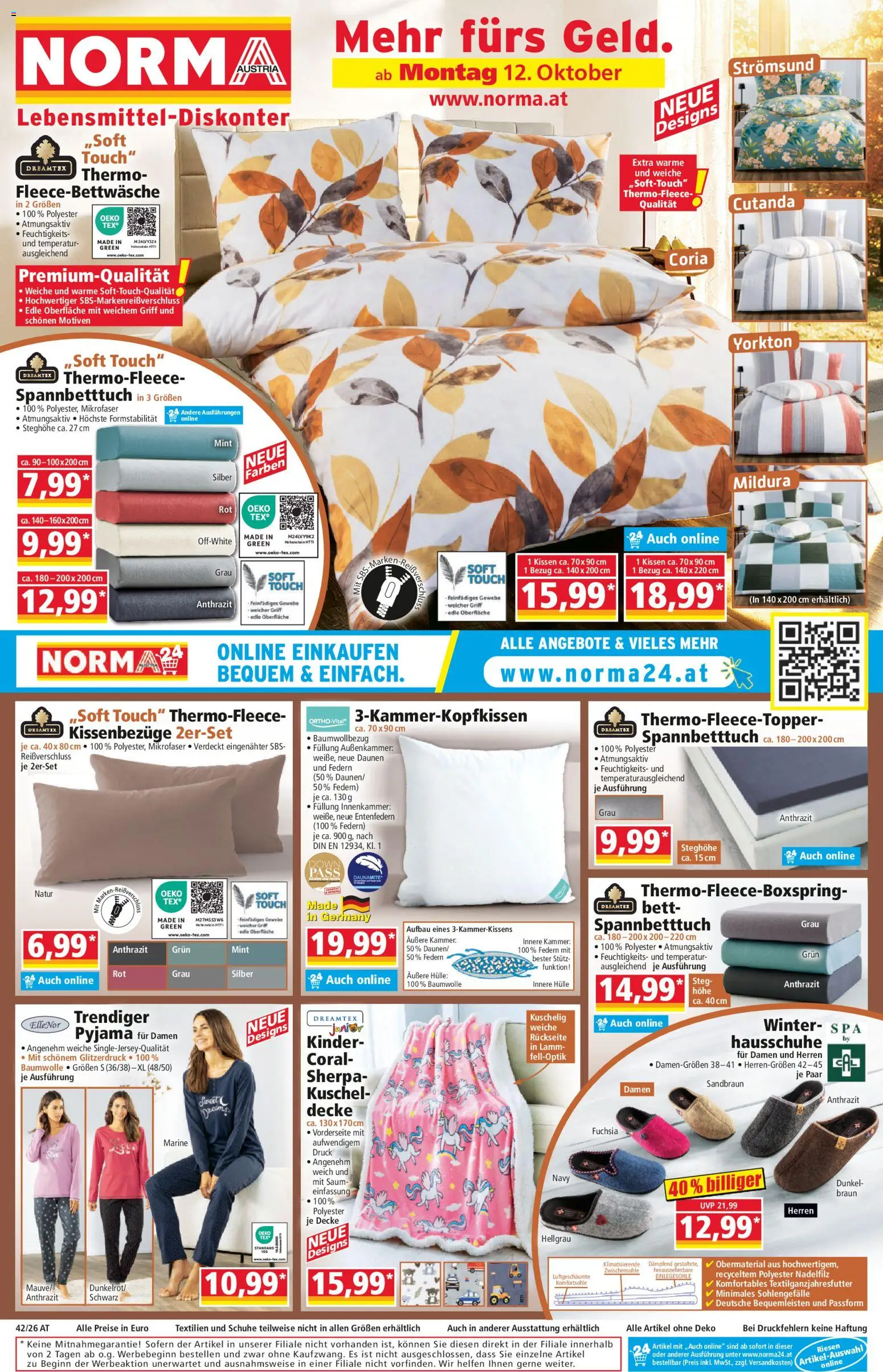Norma Flugblatt Montag, 12. Oktober Große Ersparnis