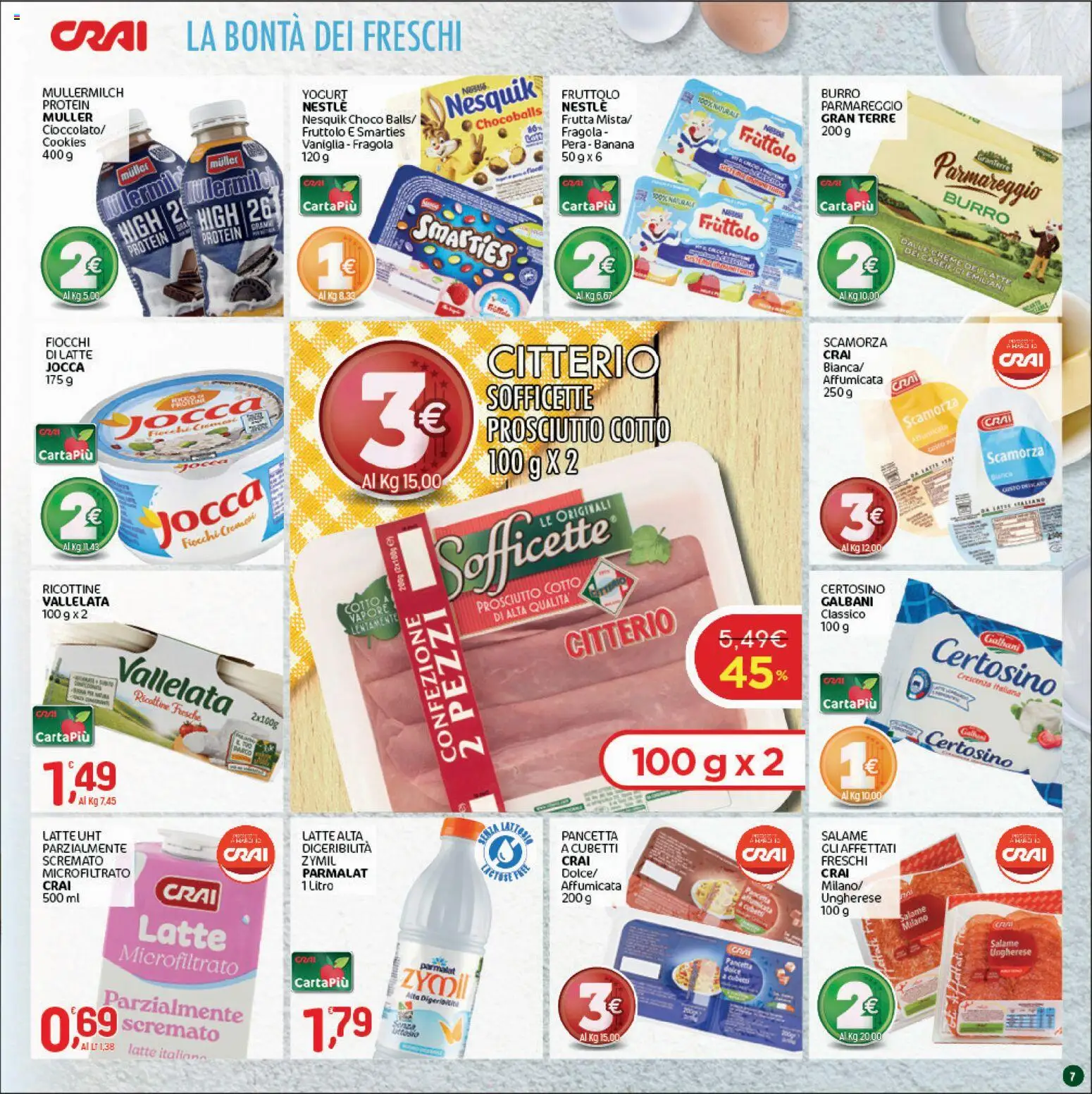 Volantino CRAI del 17/09/2026 | Pagina: 7 | Prodotti: Vaniglia, Prosciutto Cotto, Fiocchi, Frutta