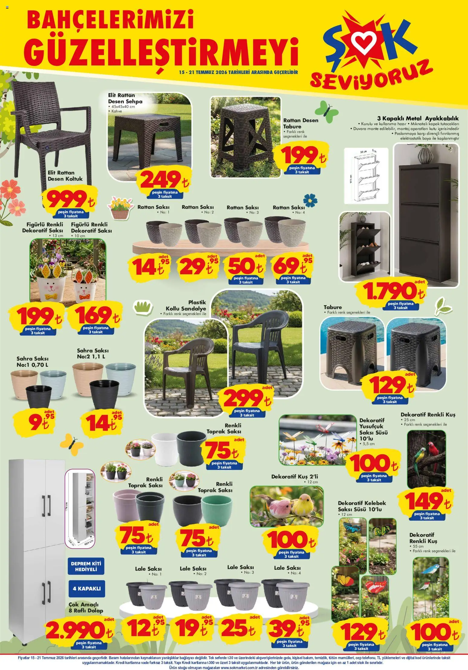 Şok Market Katalog - 15 Temmuz 2026 tarihinden itibaren geçerlidir | Sayfa: 5 | Ürünler: Koltuk, Kutu, Saksı, Kahve