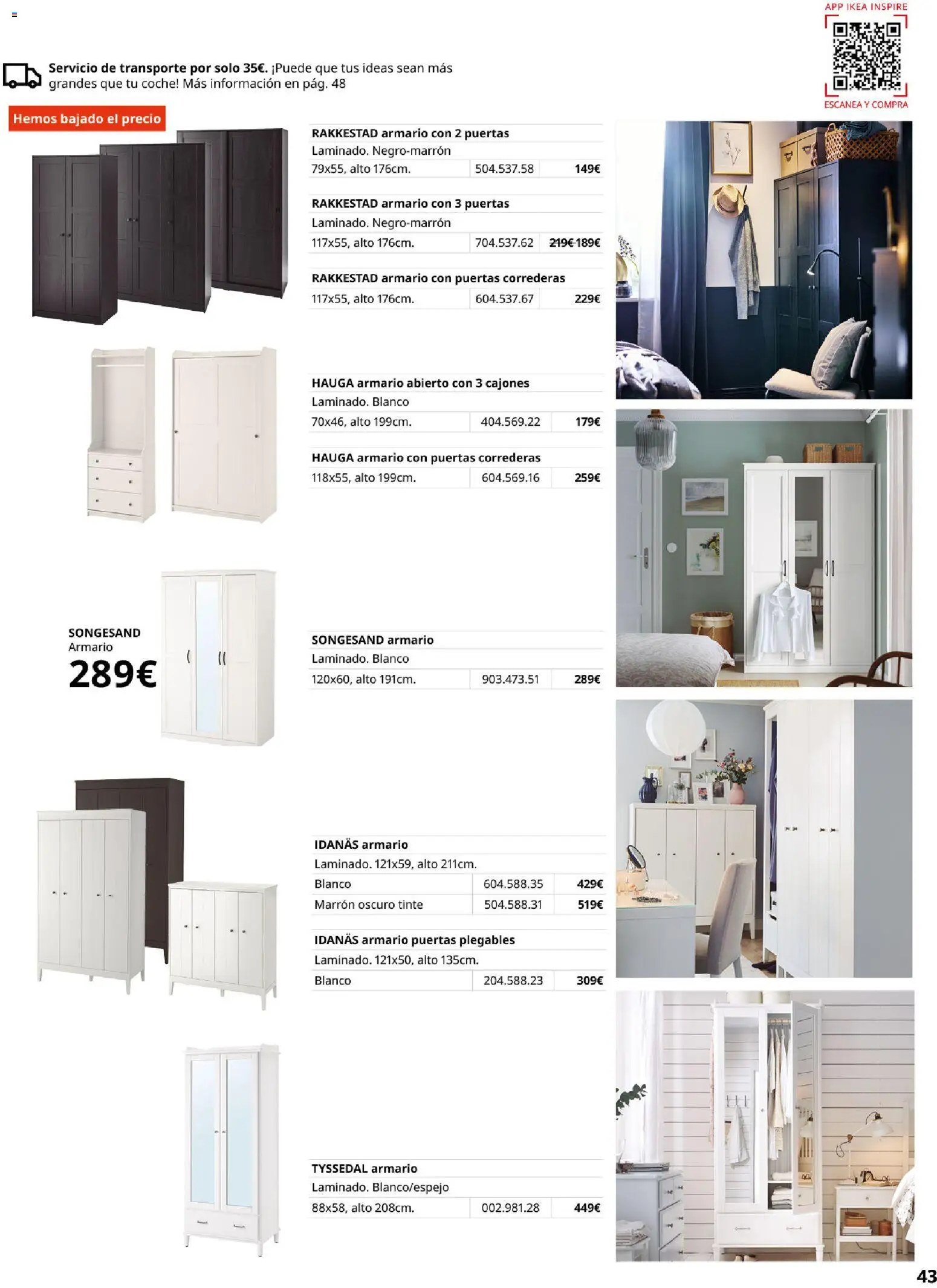 Catálogo IKEA Muebles para el dormitorio │ válido desde el 01/02/2026 | Página: 43 | Productos: Tinte, Puertas plegables, Armario, Puertas