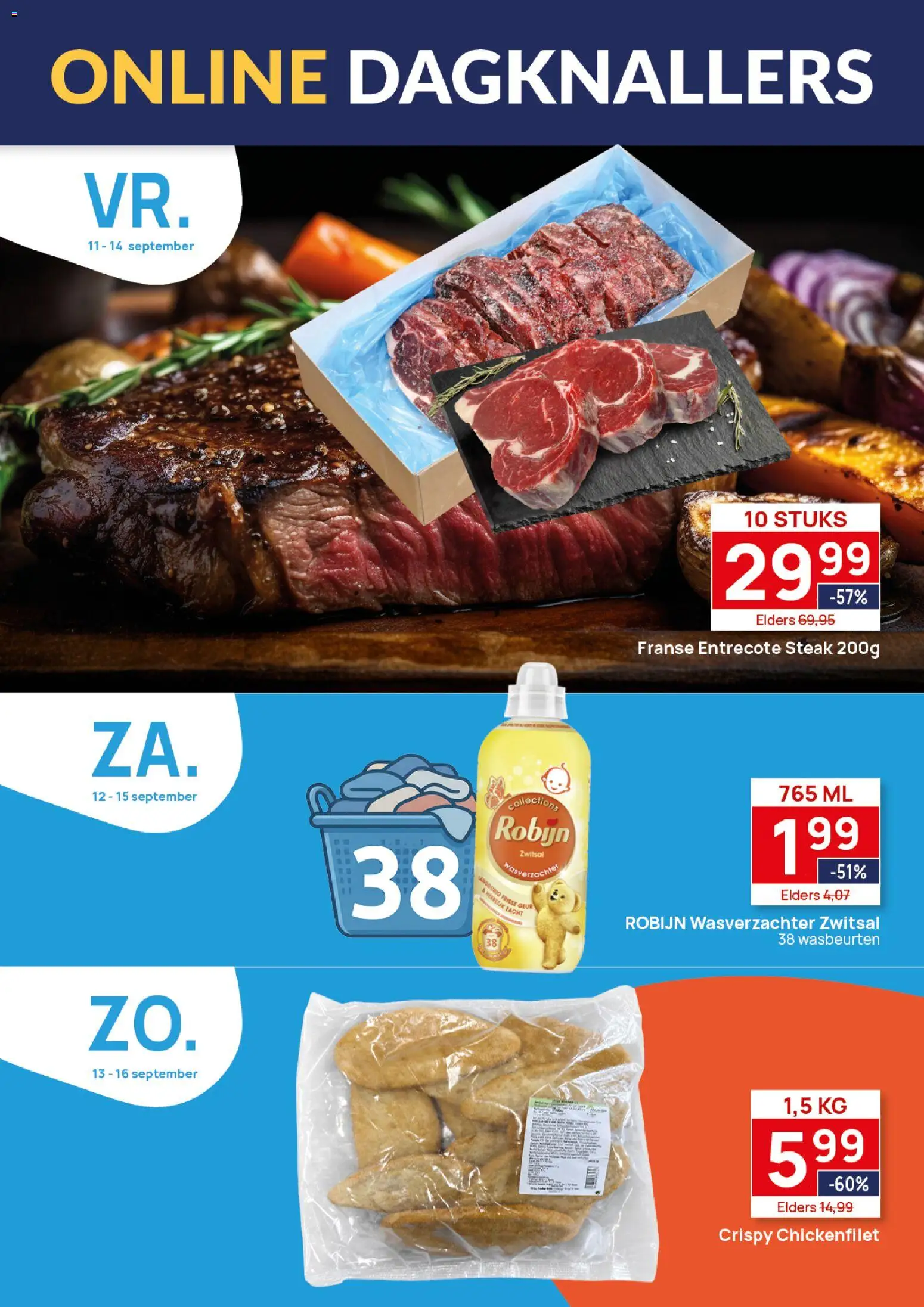 {H1} | Pagina: 3 | Producten: Wasverzachter, Robijn, Steak, Geur
