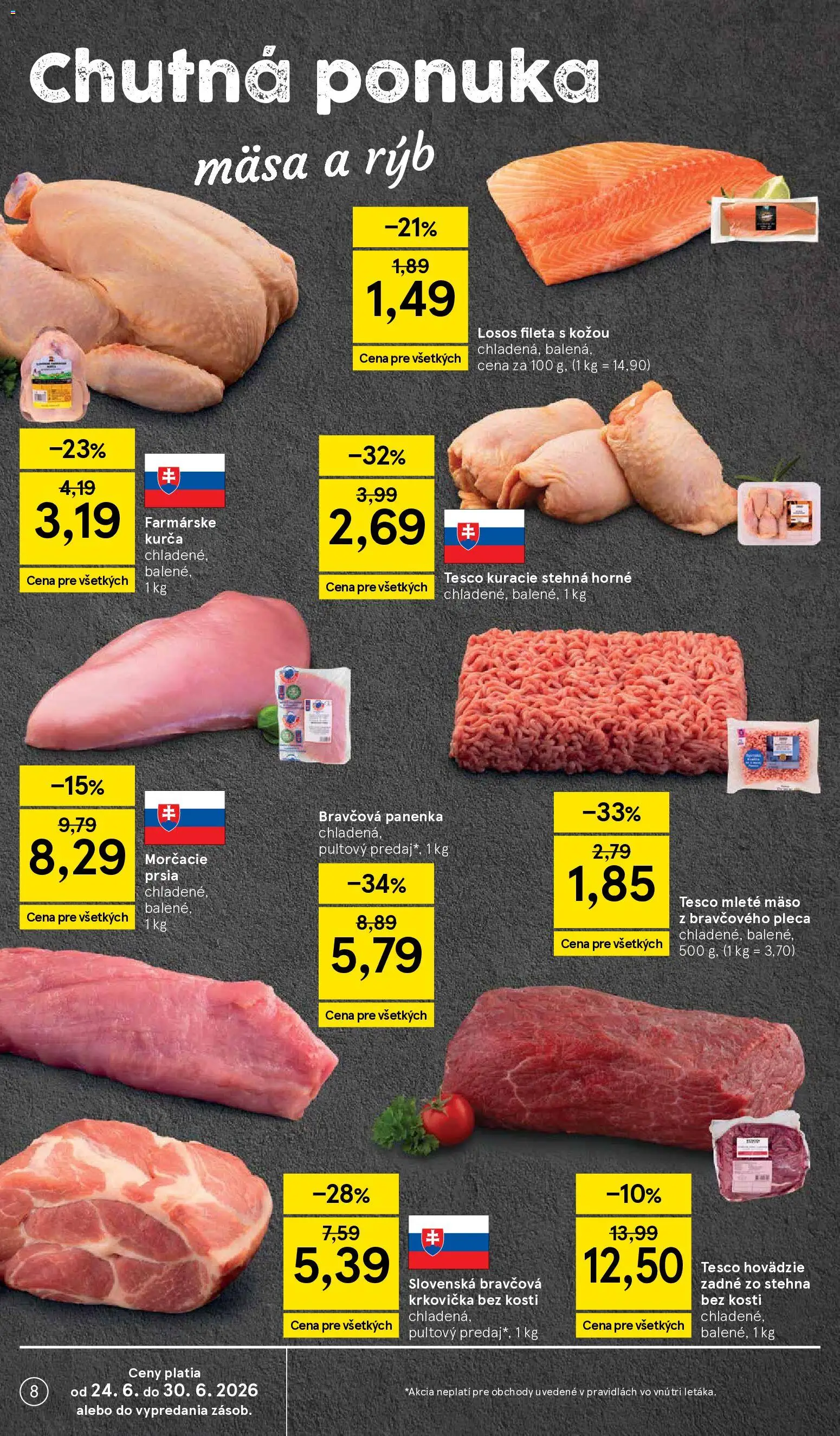 Nové Tesco akcie – leták je platný od 24.06.2026 | Strana: 8