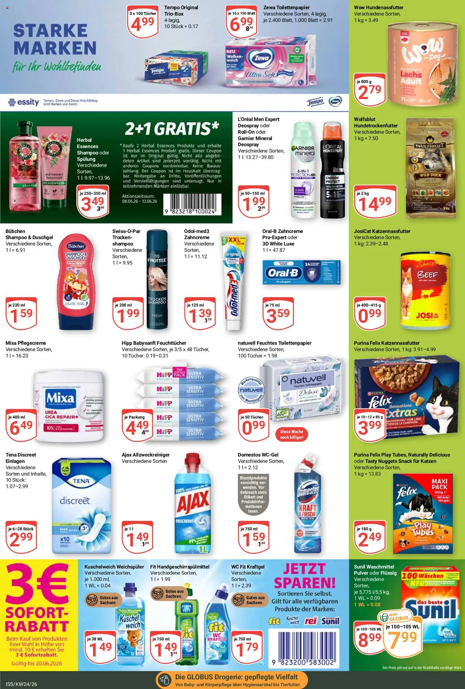 Globus Prospekt – gültig ab 08.06.2026 | Seite: 21 | Produkte: Spülung, Lachs, Waschmittel, Toilettenpapier